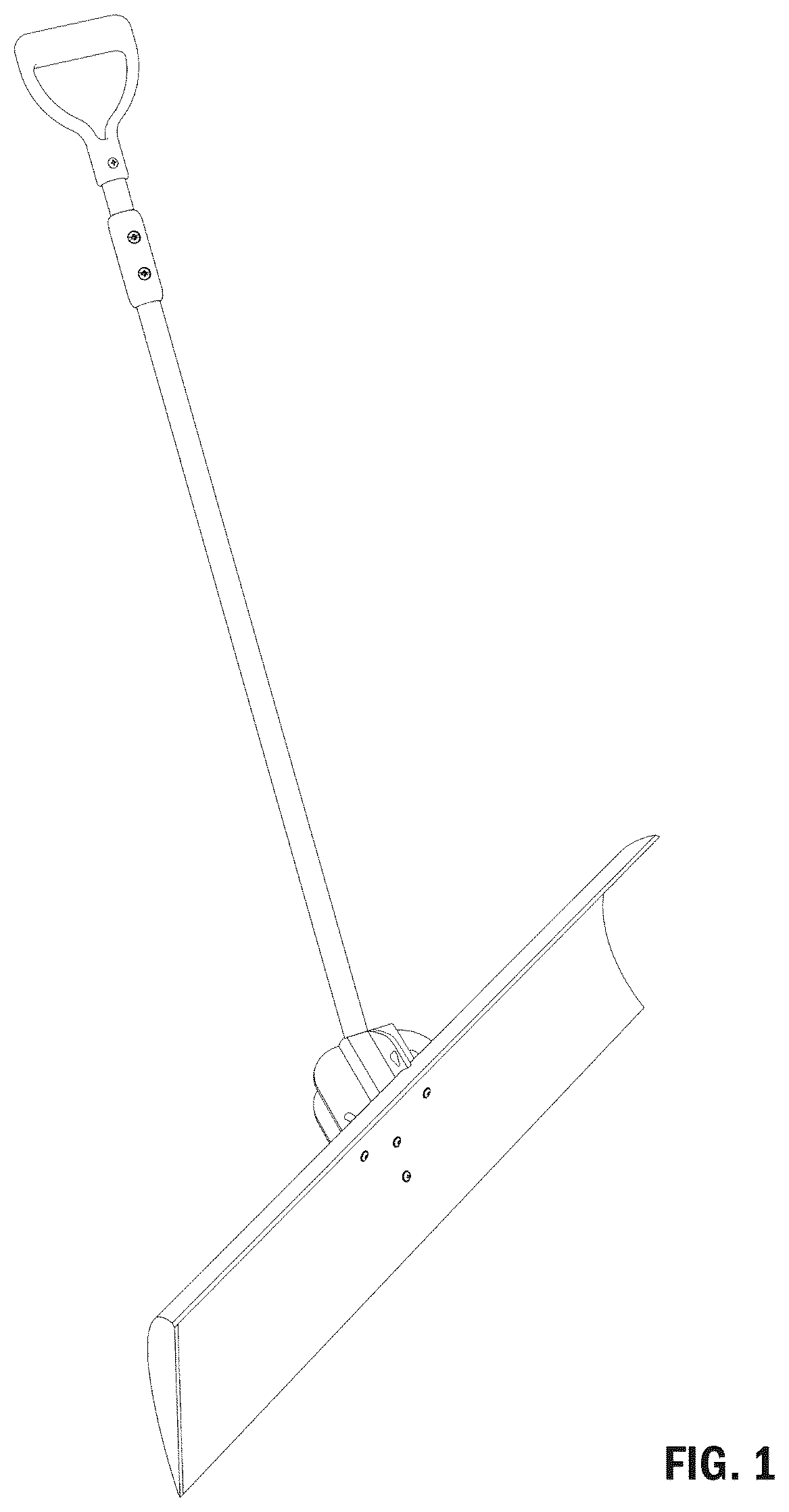 Patent US12612750 Figure 1 – Articulating pusher shovel