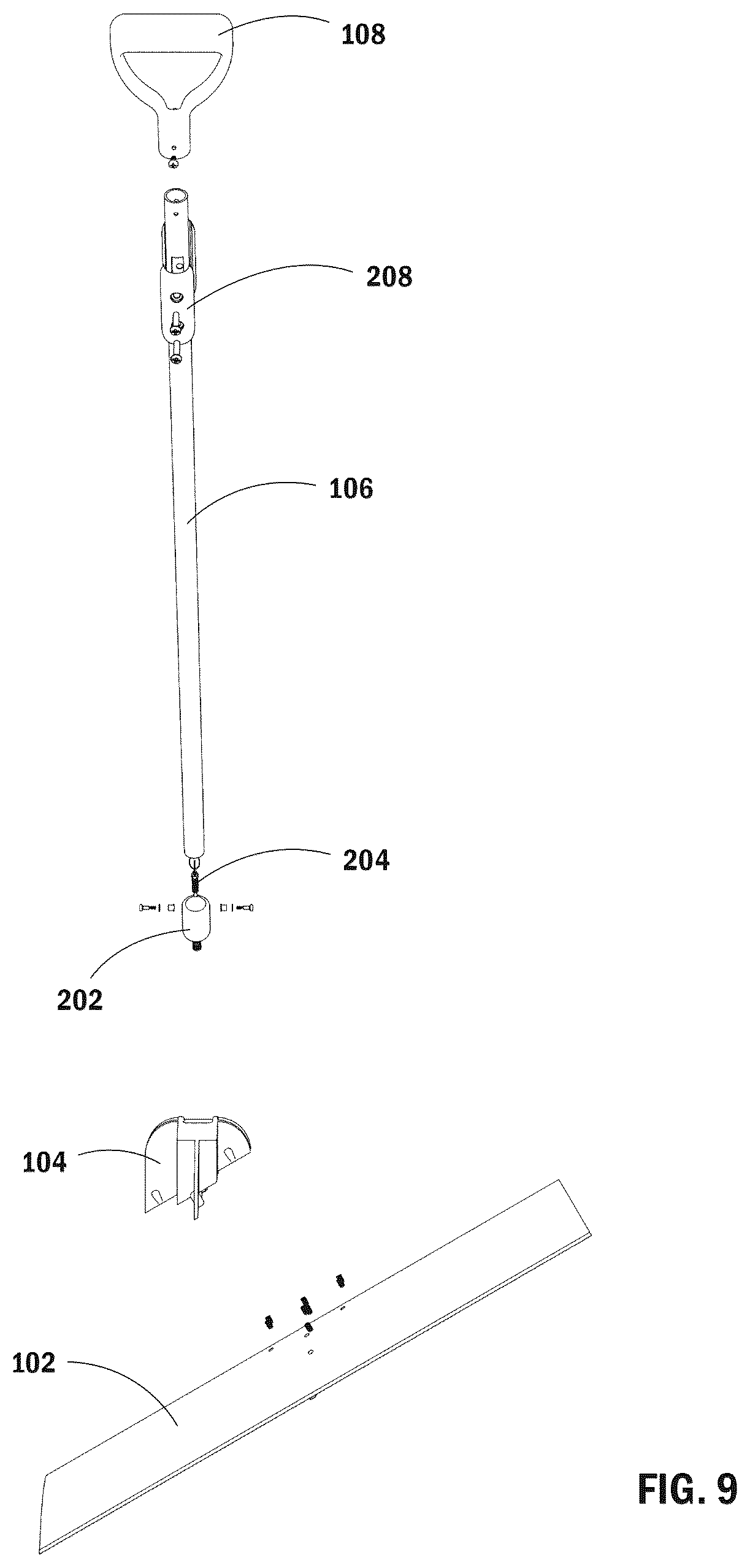 Patent US12612750 Figure 8 – Articulating pusher shovel