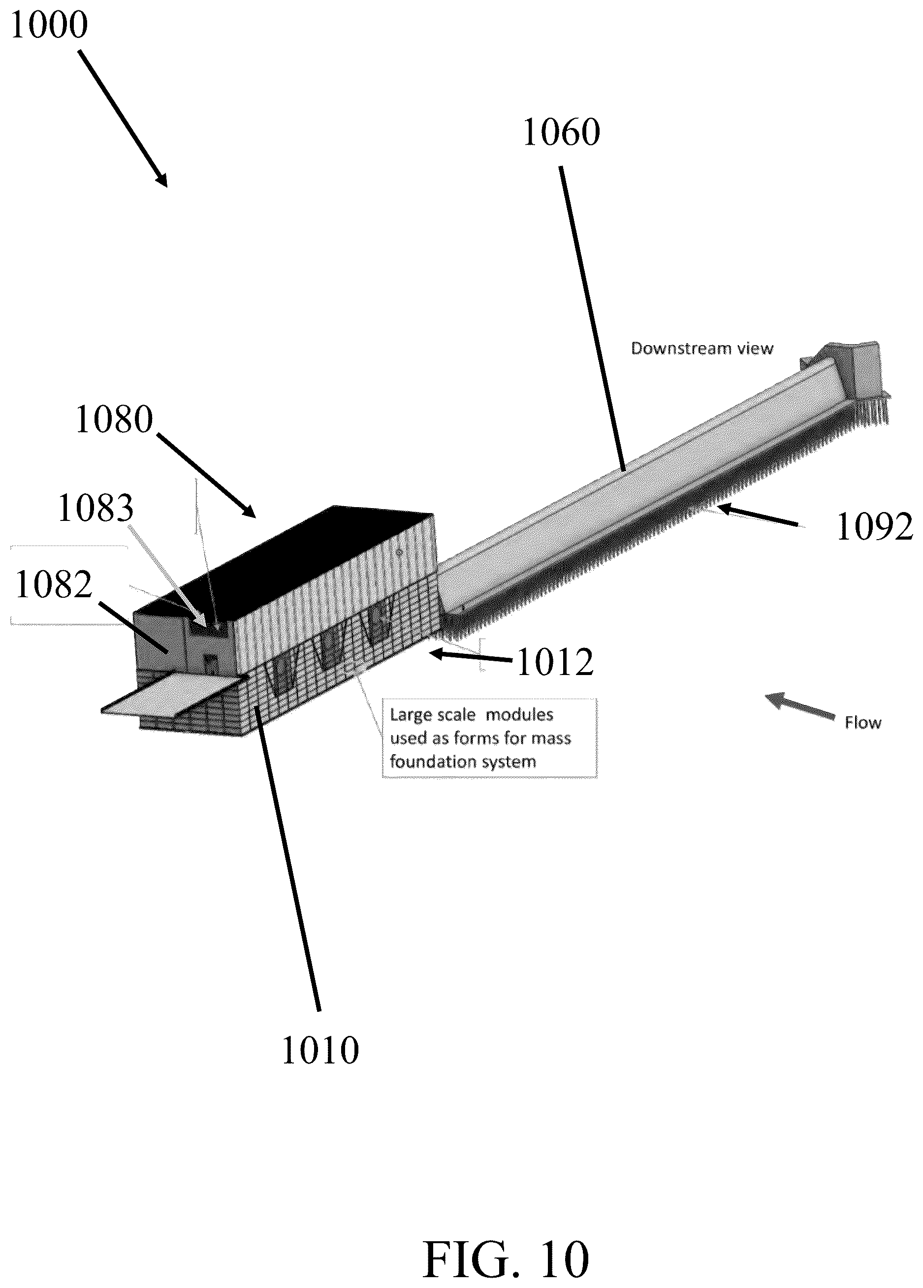 Patent US12612751 Figure 15 – Modular precast hydro dam with powerhouse