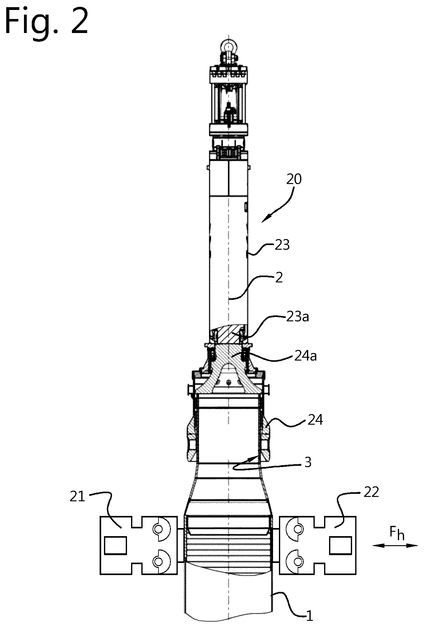 Patent US12612754 Figure 2 – Pile installation