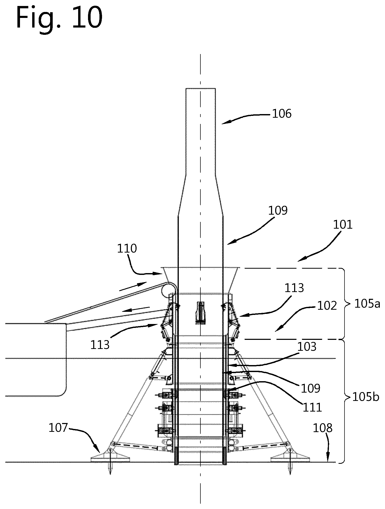 Patent US12612754 Figure 8 – Pile installation