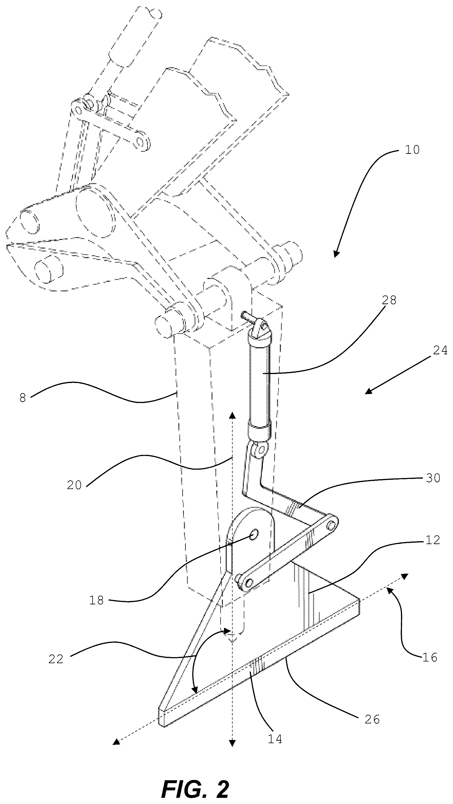 Patent US12612761 Figure 2 – Rockbreaker manipulation apparatus