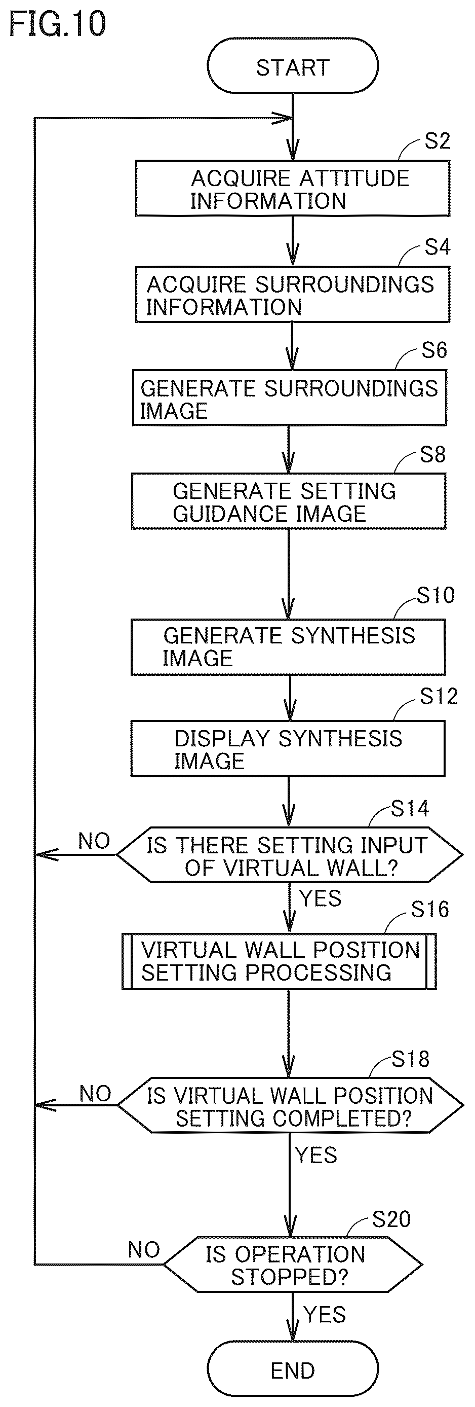 Patent US12612763 Figure 10 – System for setting operation range of excavation machine and method for controlling same