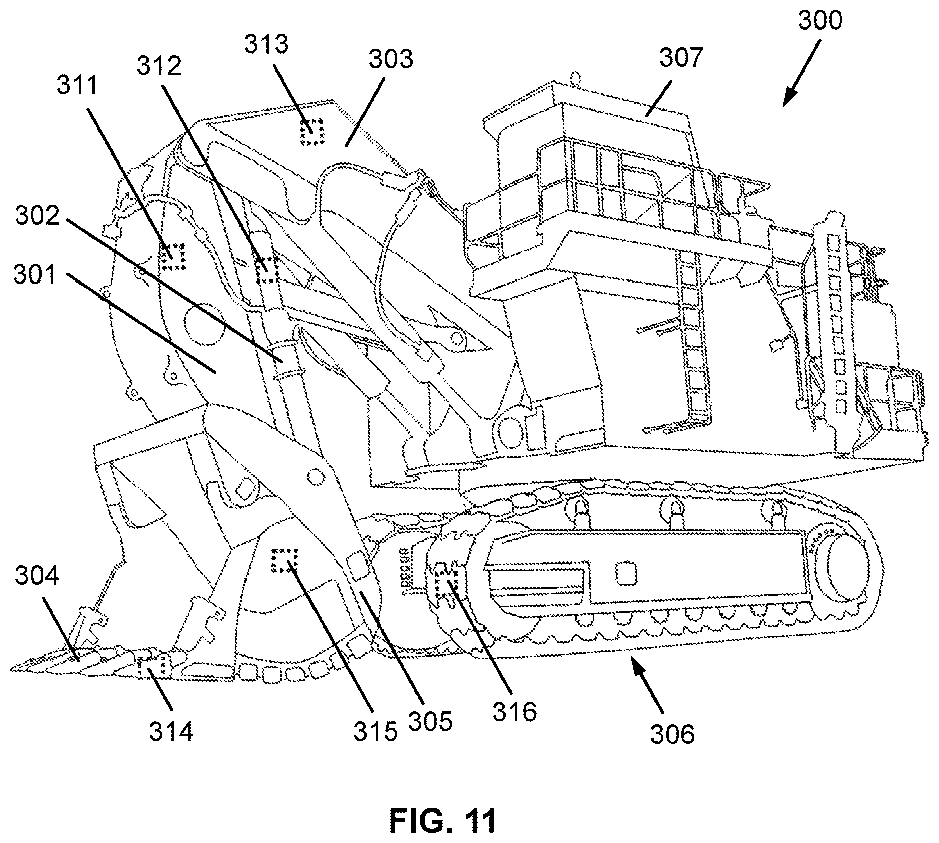 Patent US12612769 Figure 6 – Protective capsules for earth moving machines
