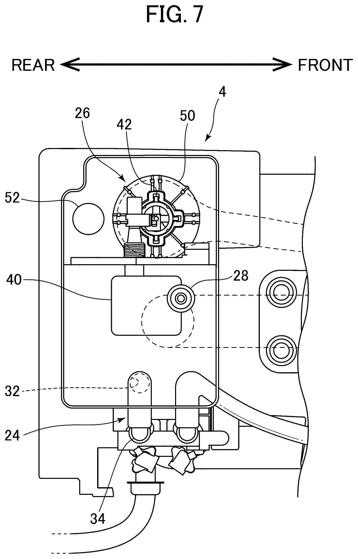Patent US12612773 Figure 7 – Flush toilet
