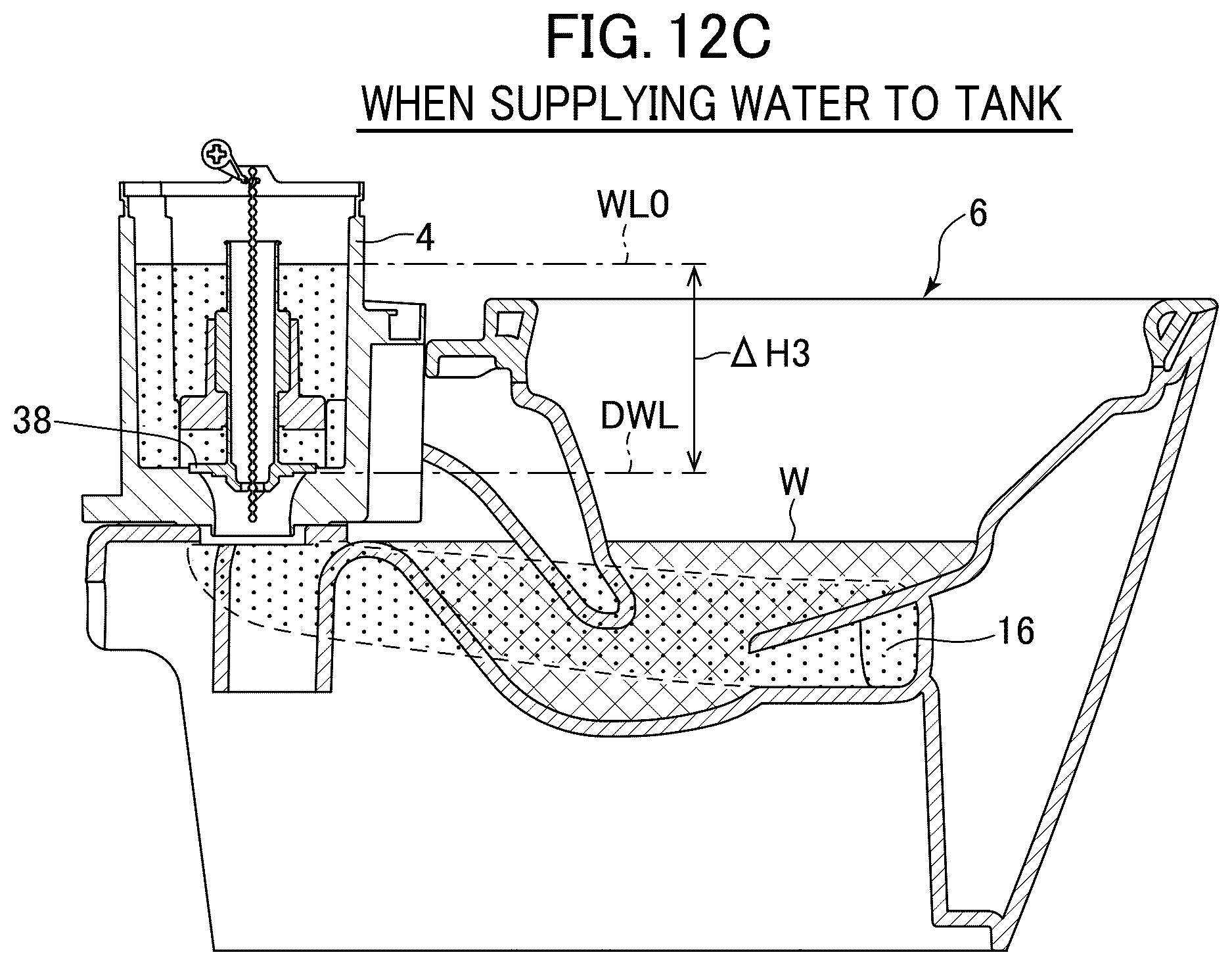 Patent US12612773 Figure 13 – Flush toilet