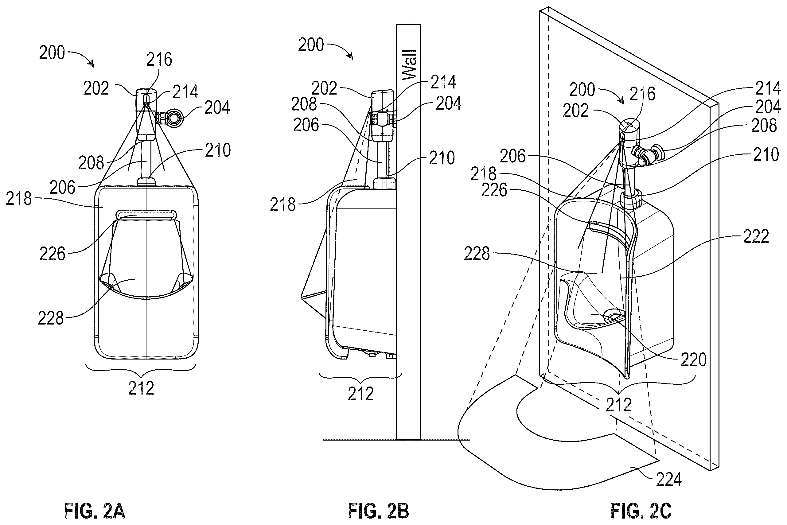 Patent US12612774 Figure 2 – UV light sanitizing solutions for sanitary wares