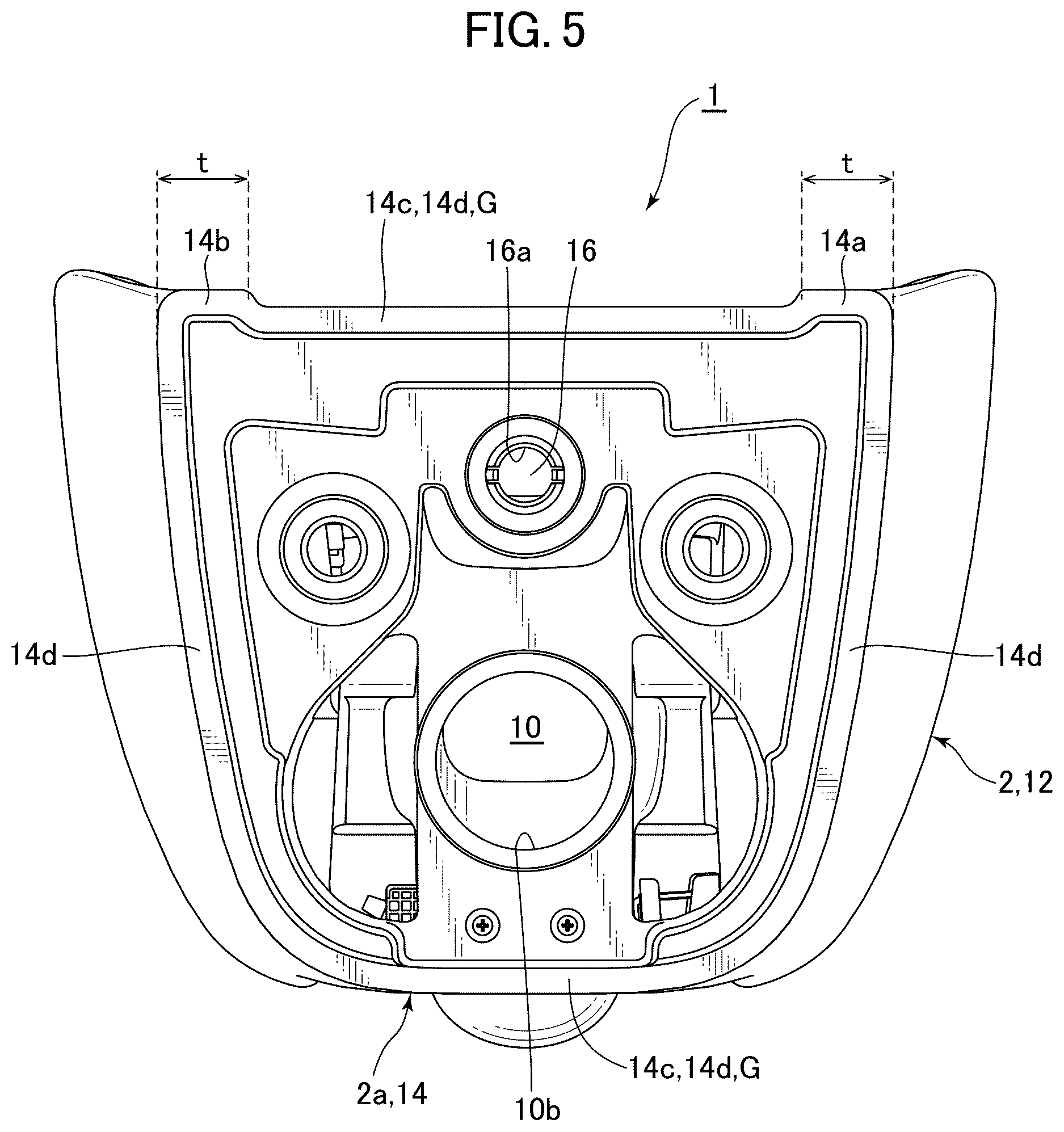 Patent US12612775 Figure 5 – Wall-mounted flush toilet