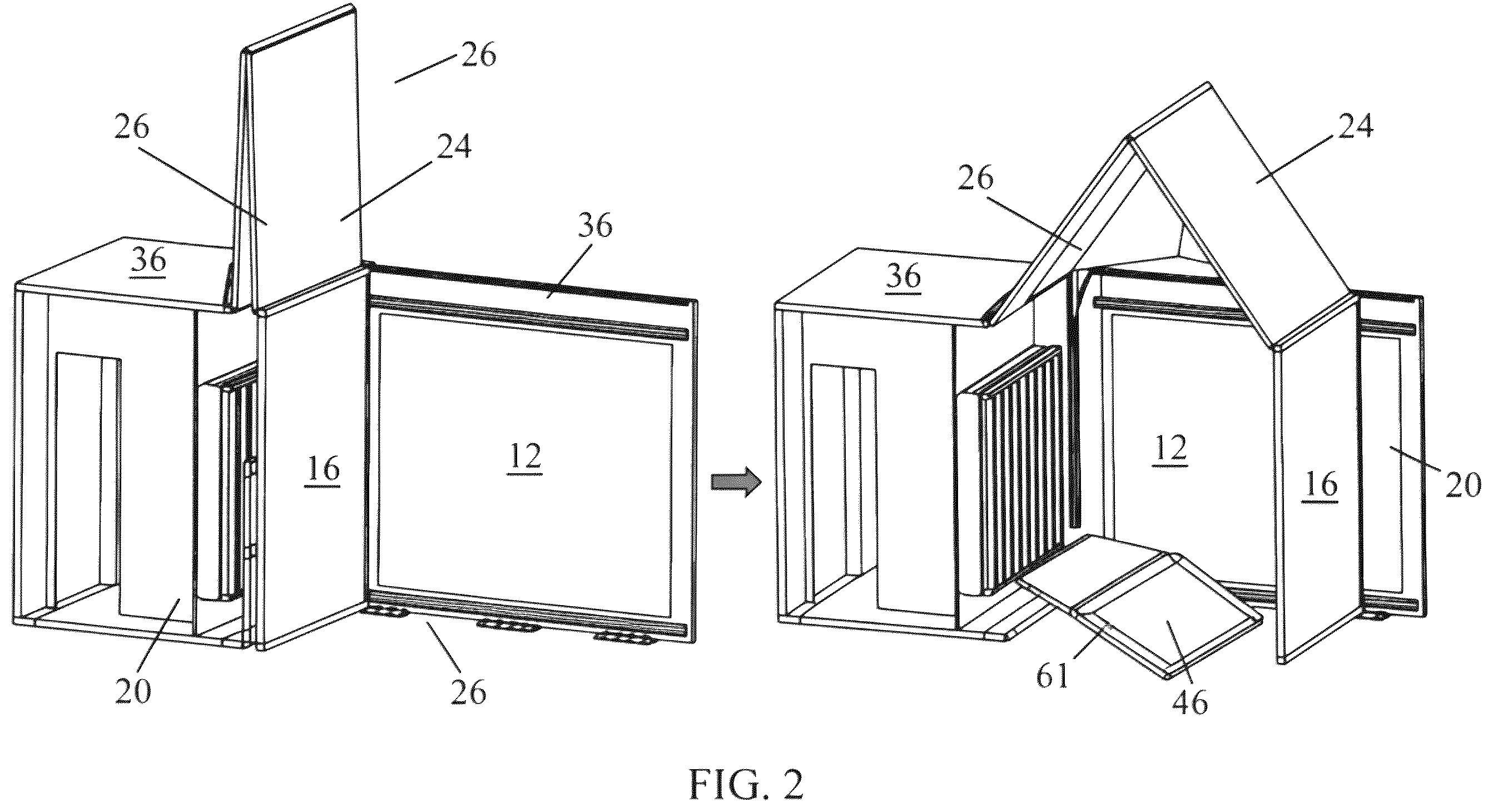 Patent US12612778 Figure 2 – One-directional expansion house structure