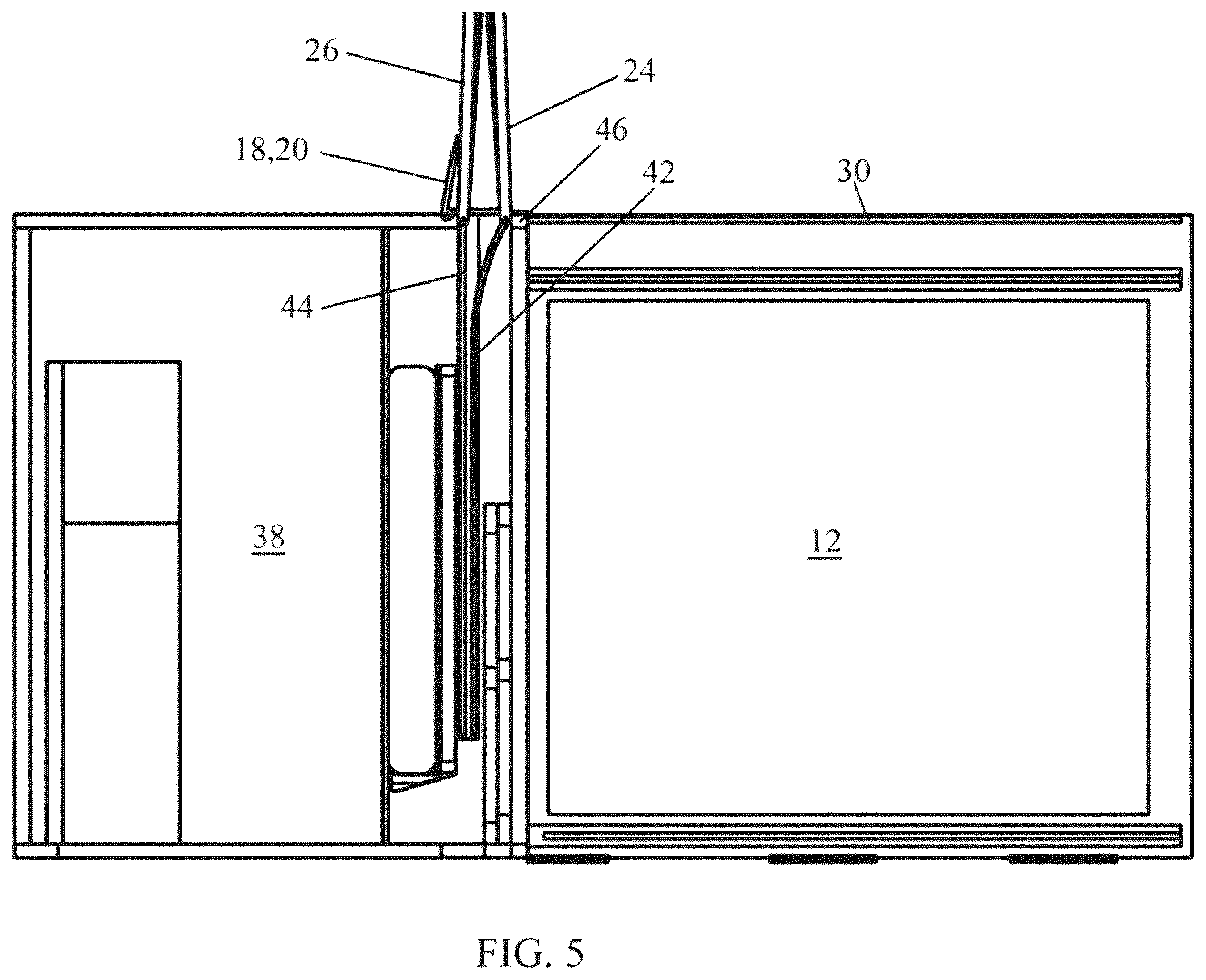 Patent US12612778 Figure 5 – One-directional expansion house structure