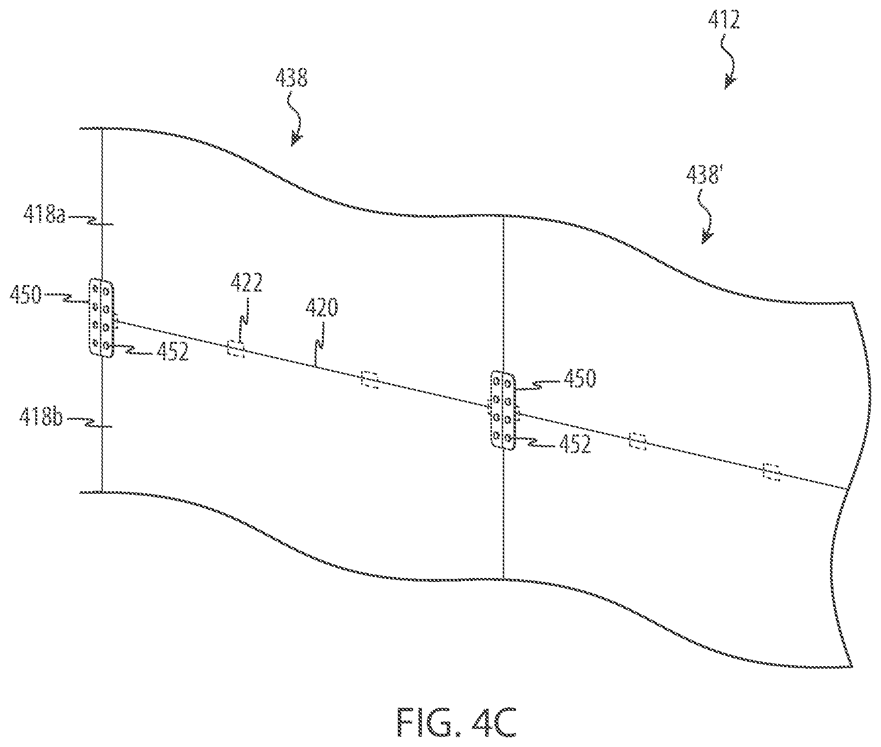 Patent US12612779 Figure 8 – Articulated perimeter wall for an industrial worksite