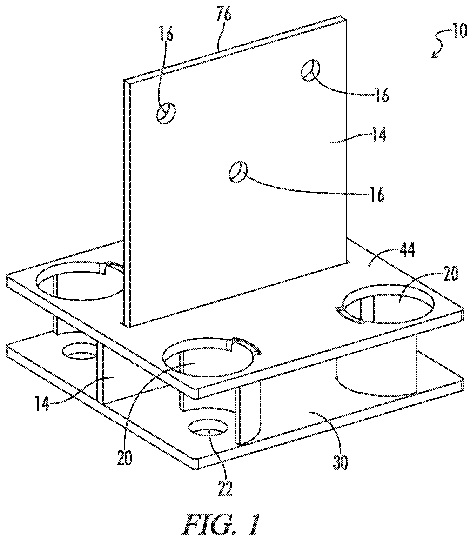 Patent US12612781 Figure 1 – Elevated knife plate bracket