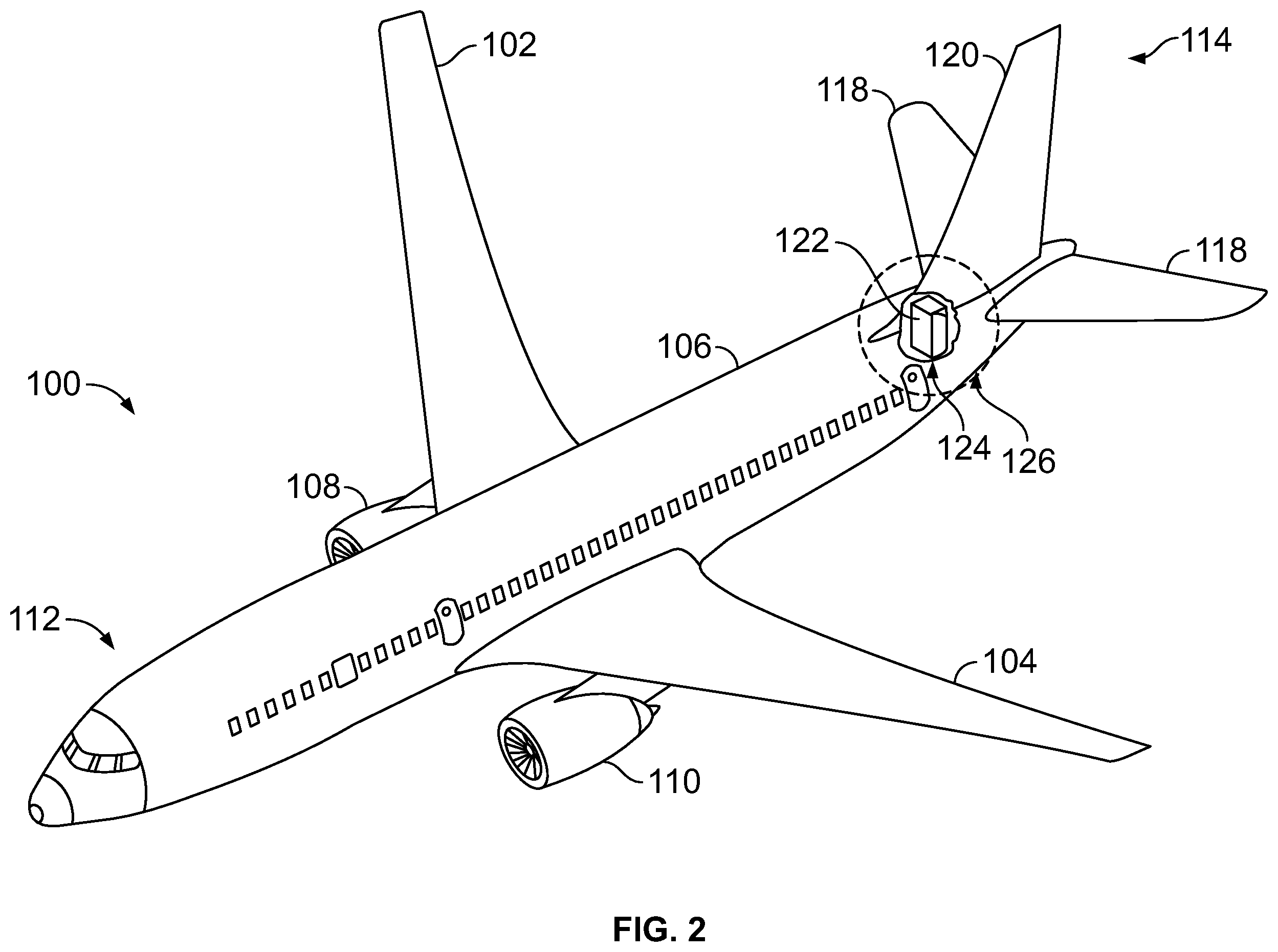 Patent US12612783 Figure 2 – Lavatory with movable partition wall