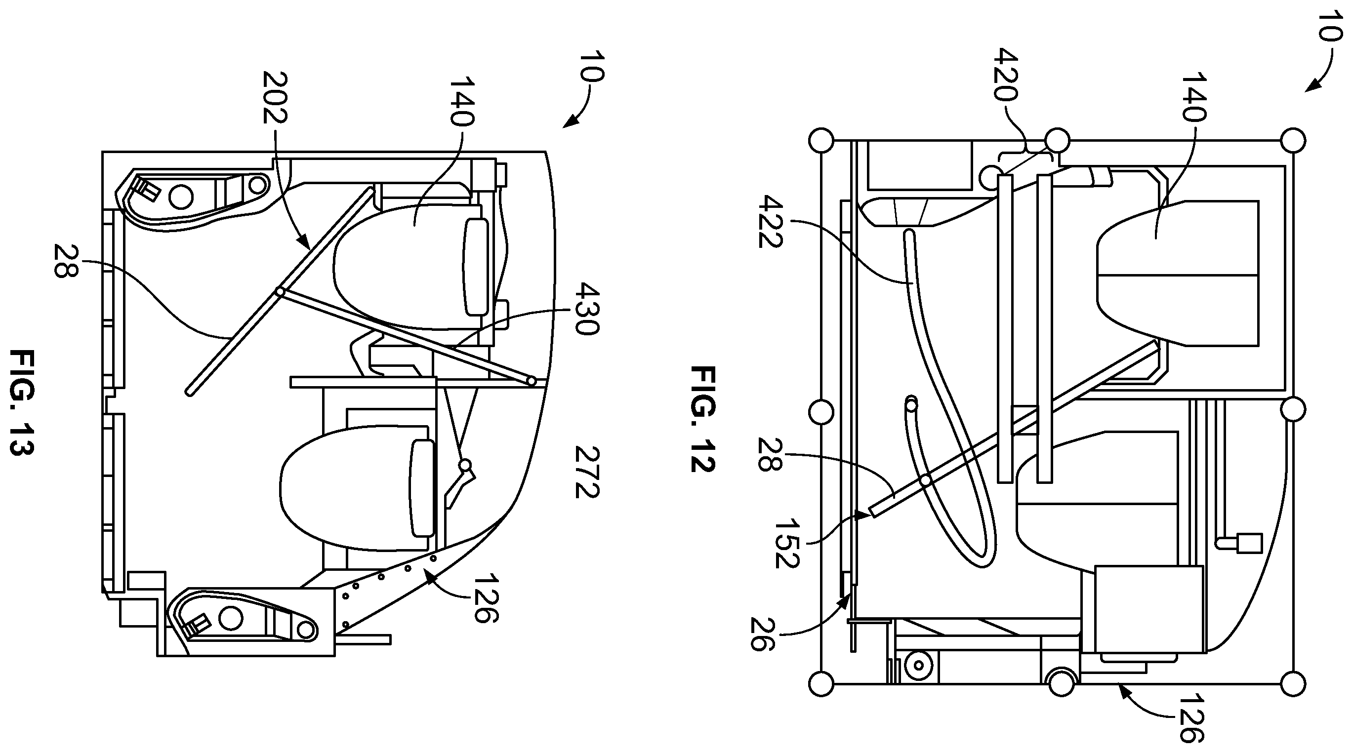 Patent US12612783 Figure 8 – Lavatory with movable partition wall