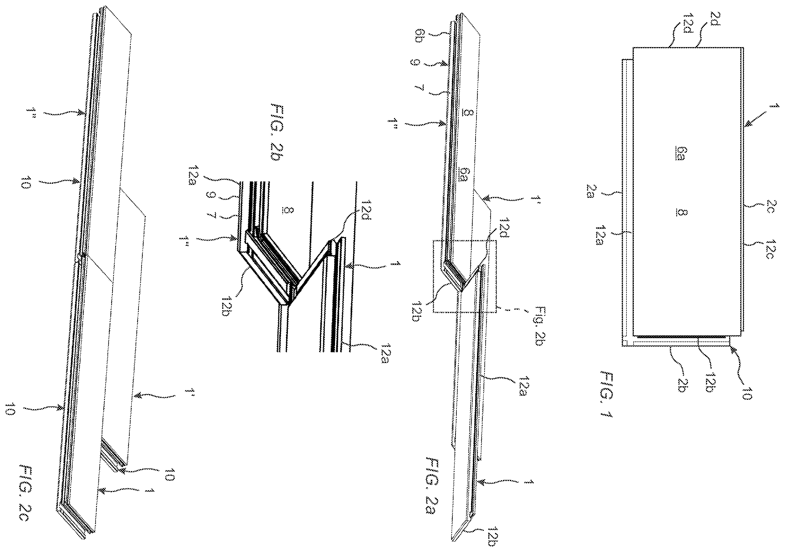 Patent US12612784 Figure 1 – Pretensioned mechanical locking device for building panels