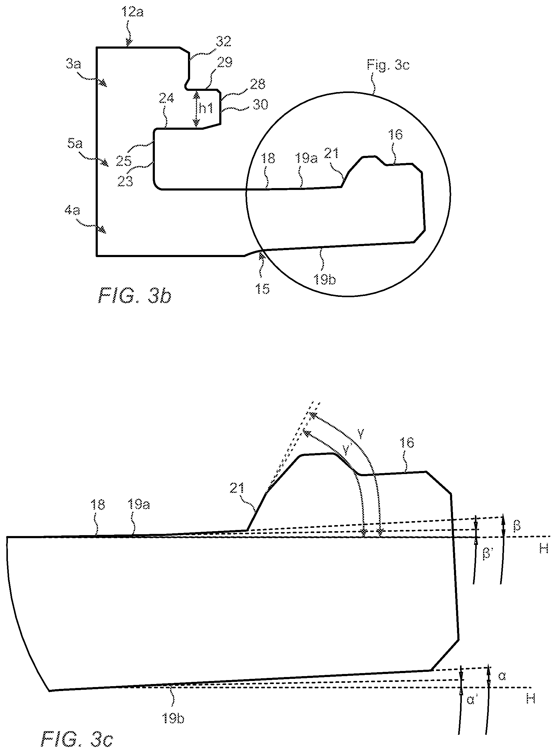 Patent US12612784 Figure 3 – Pretensioned mechanical locking device for building panels
