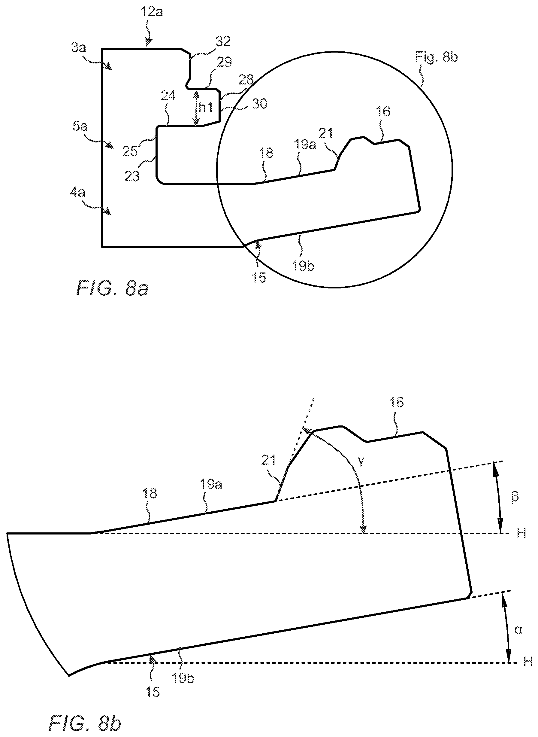 Patent US12612784 Figure 7 – Pretensioned mechanical locking device for building panels