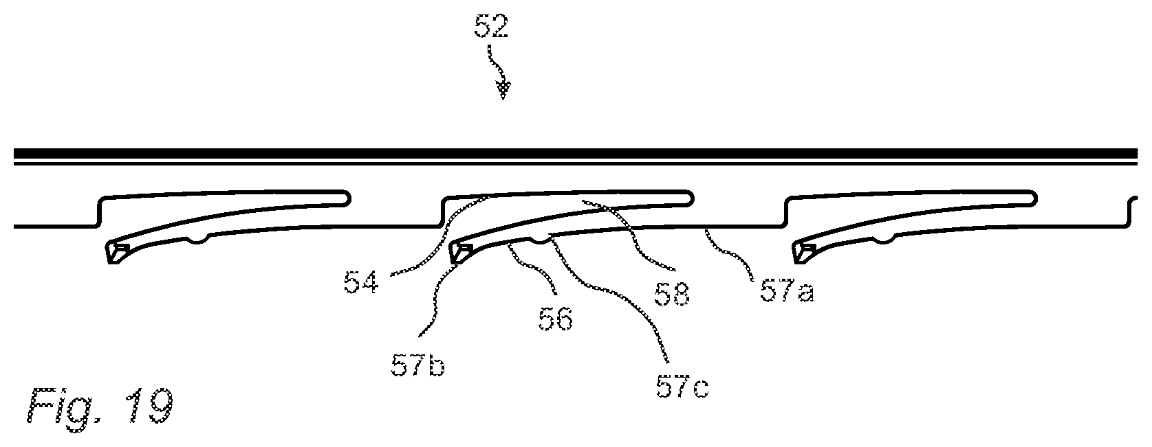 Patent US12612784 Figure 14 – Pretensioned mechanical locking device for building panels