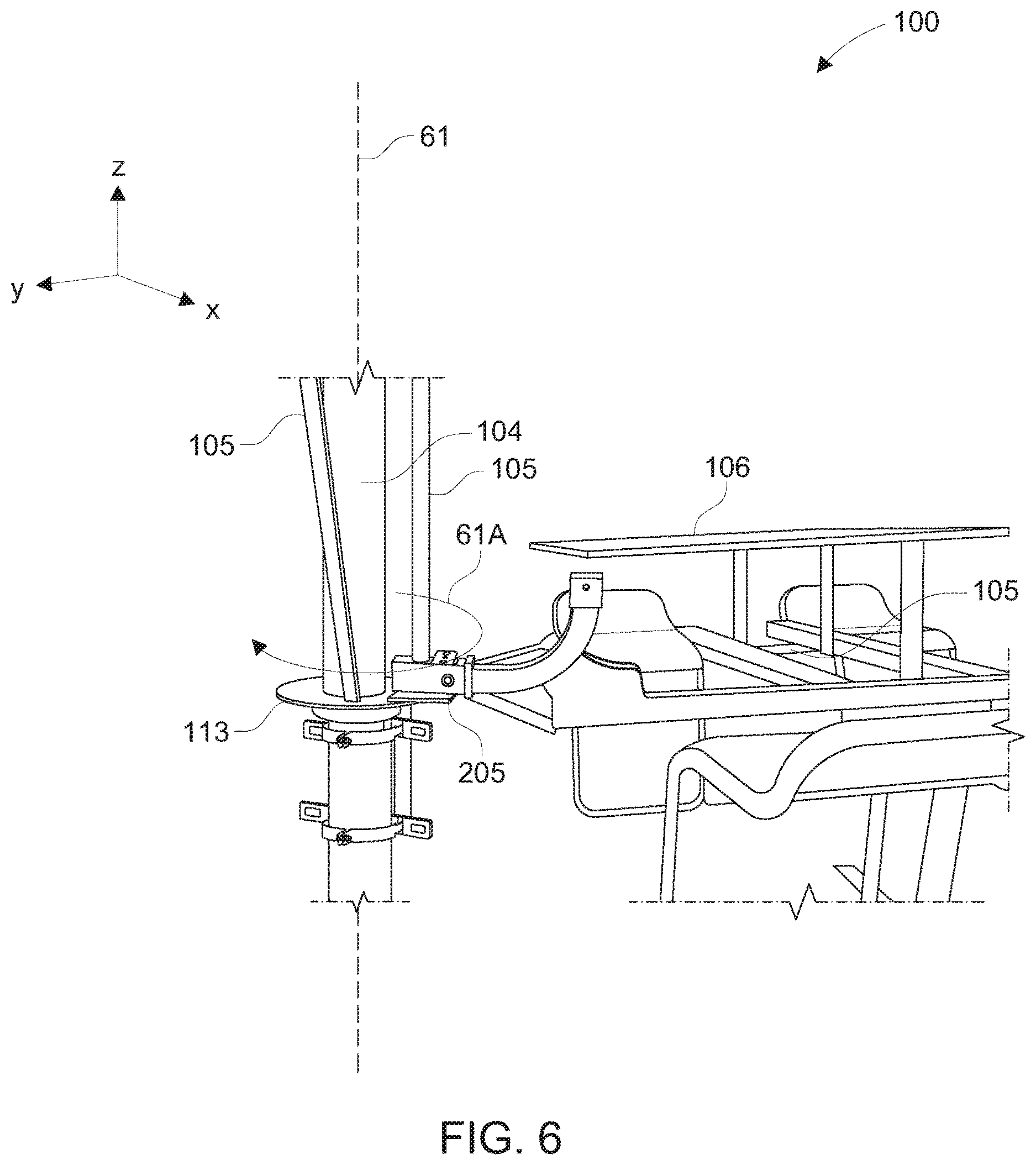 Patent US12612786 Figure 6 – Shading apparatus with panels