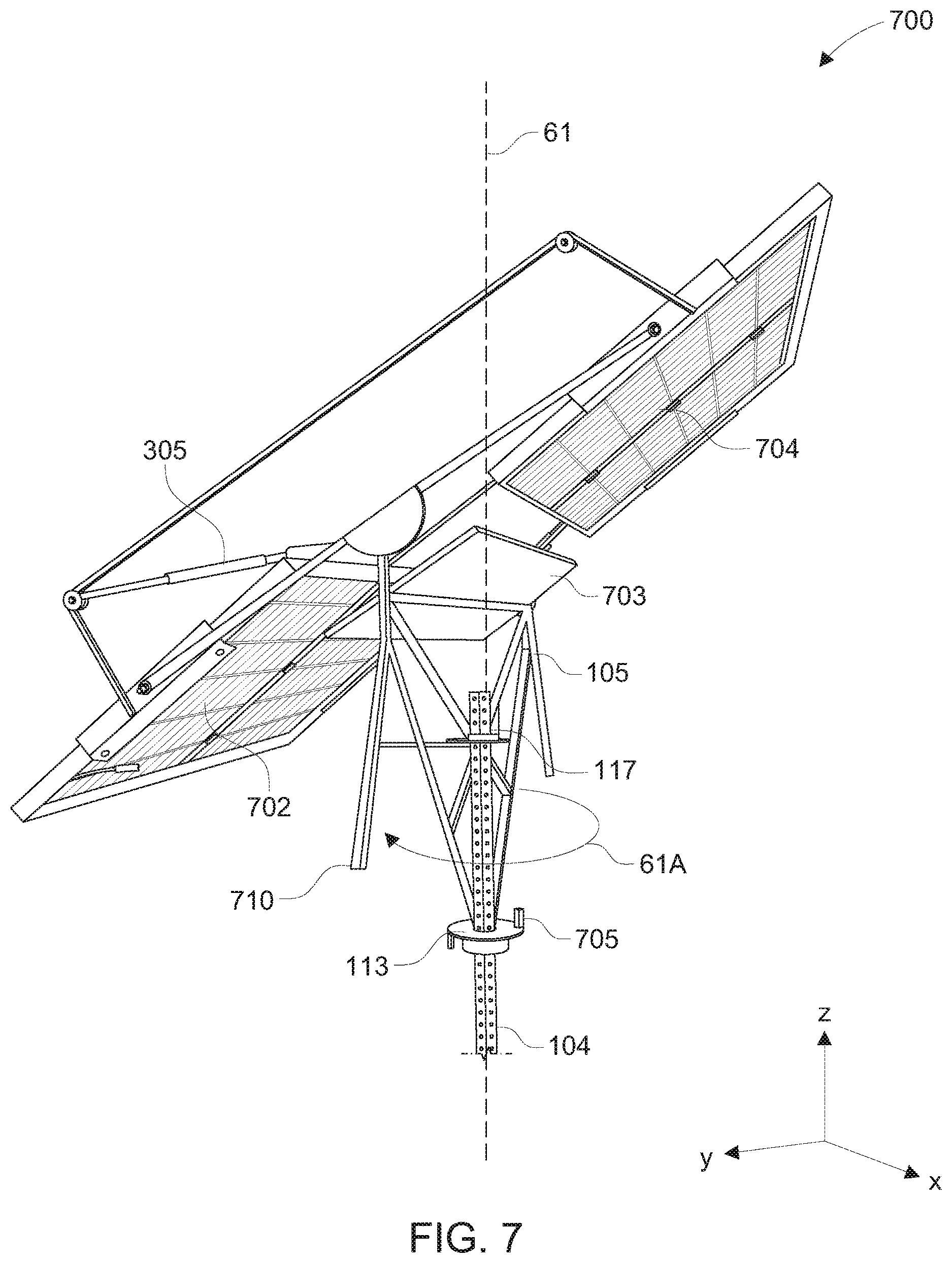 Patent US12612786 Figure 7 – Shading apparatus with panels