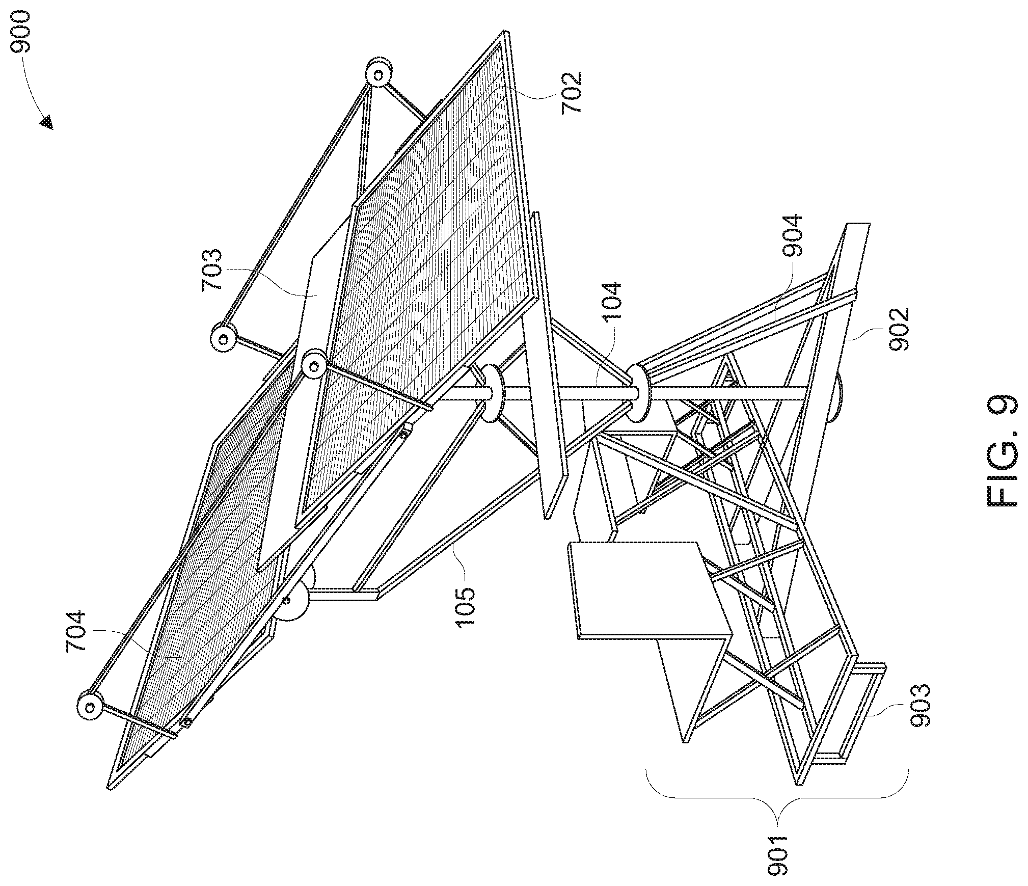 Patent US12612786 Figure 9 – Shading apparatus with panels