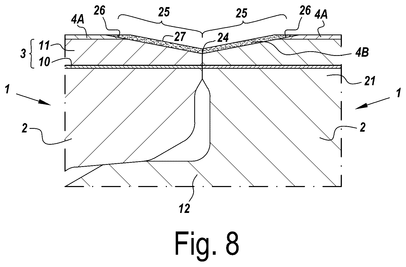 Patent US12612787 Figure 4 – Decorative panel and method for manufacturing decorative panels