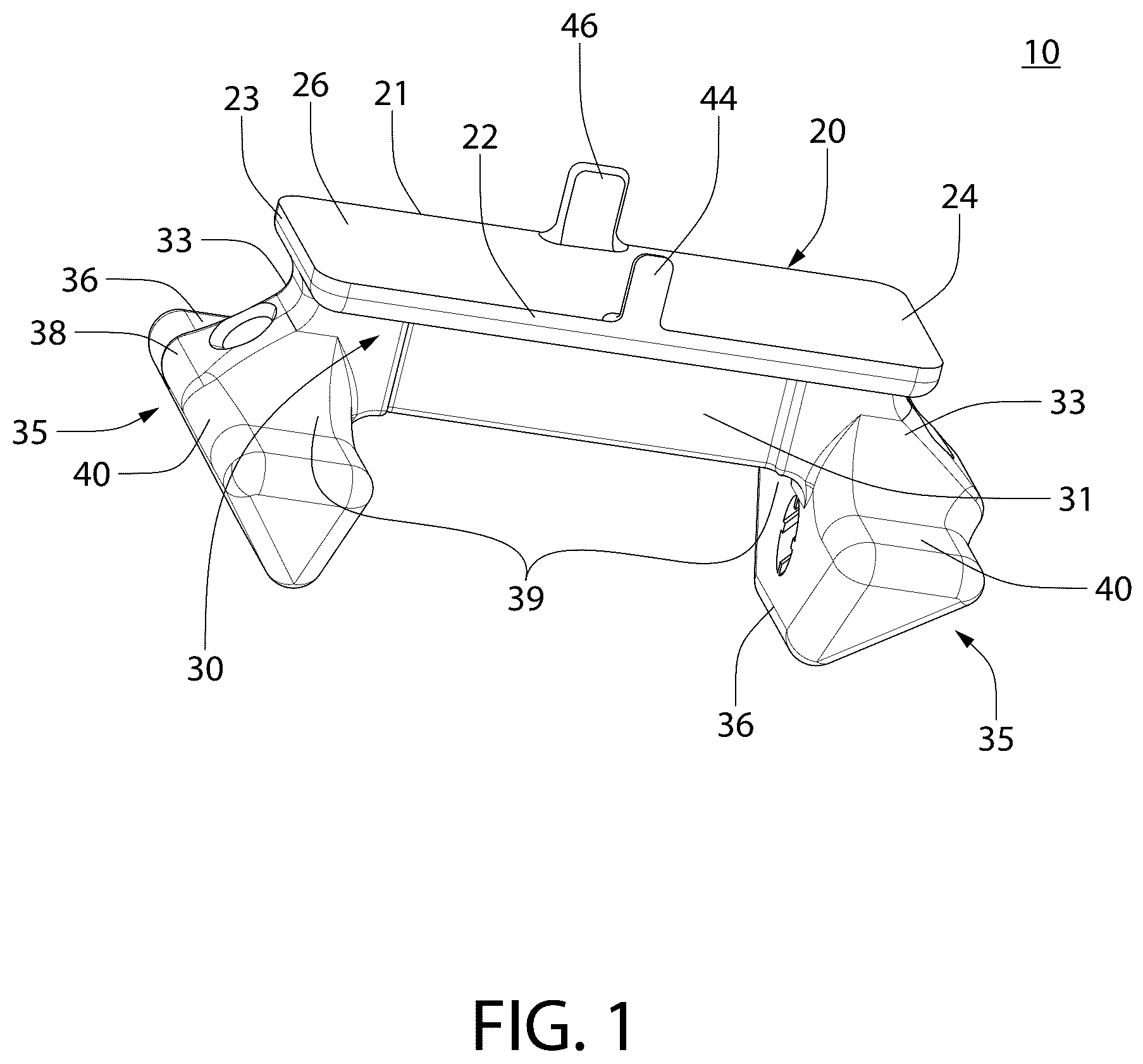 Patent US12612790 Figure 1 – Hidden fastener for abutting boards