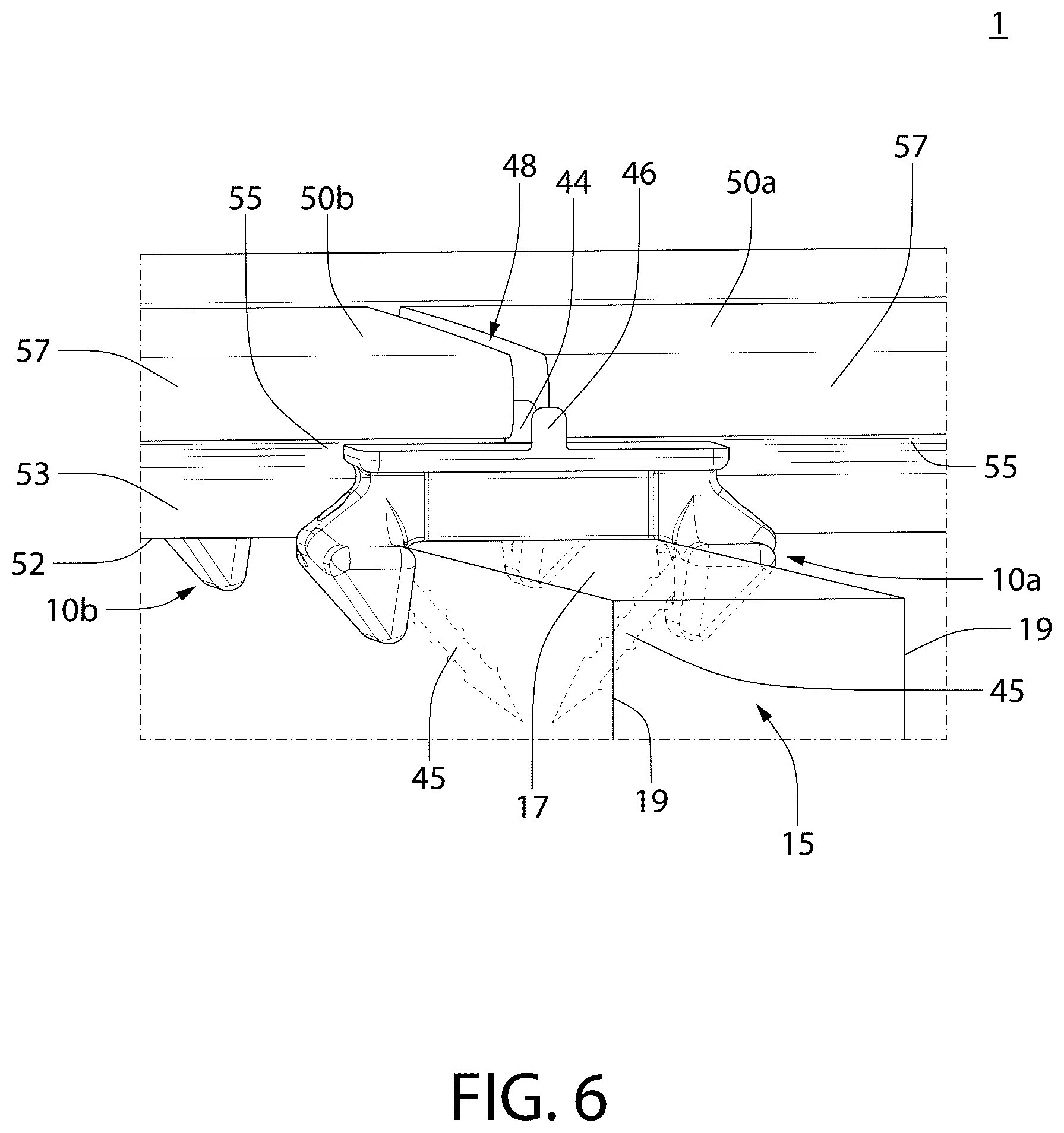 Patent US12612790 Figure 5 – Hidden fastener for abutting boards