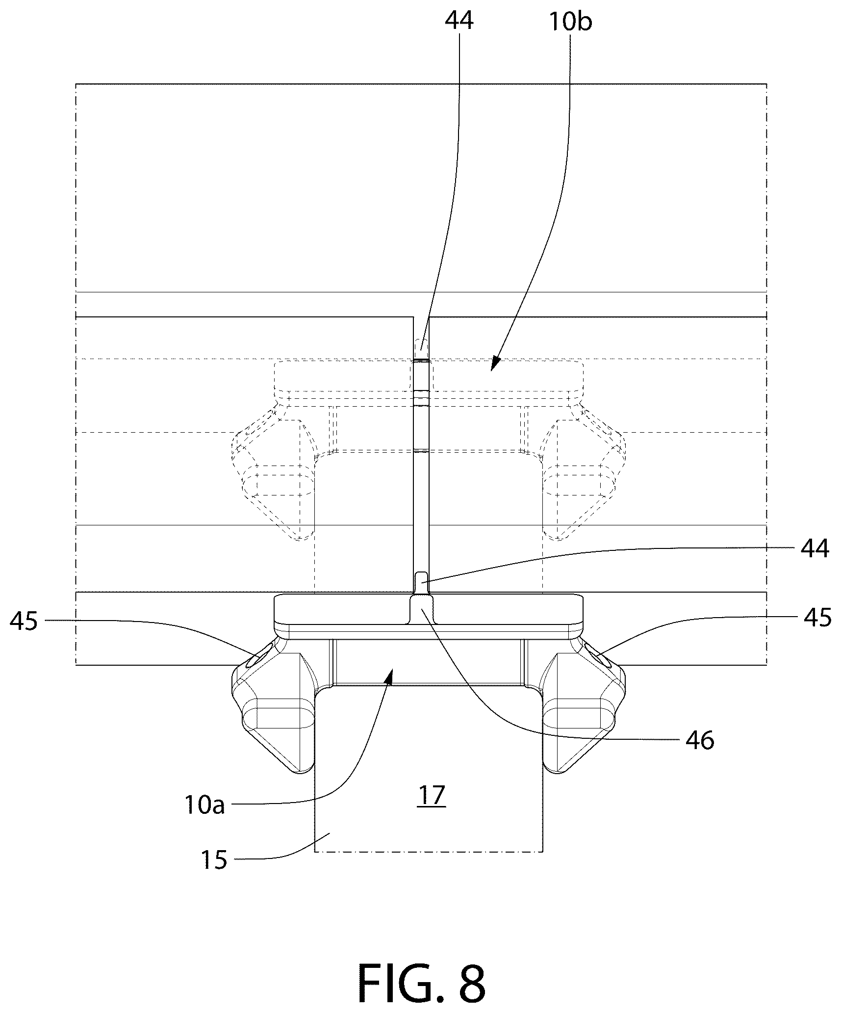 Patent US12612790 Figure 7 – Hidden fastener for abutting boards