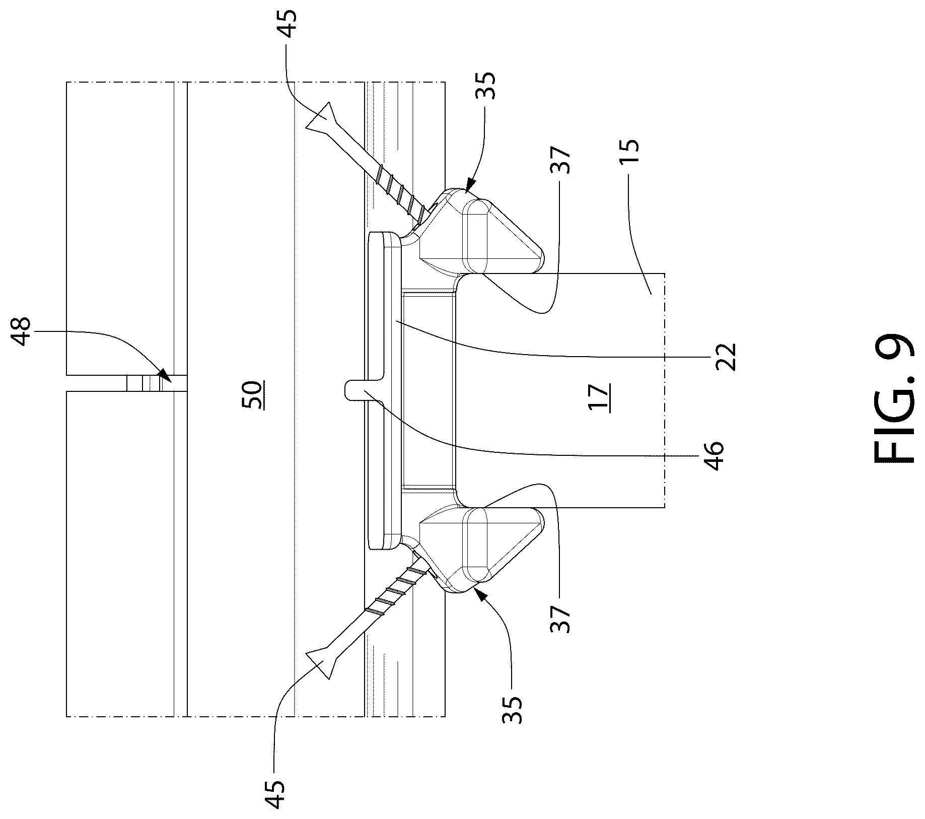 Patent US12612790 Figure 8 – Hidden fastener for abutting boards