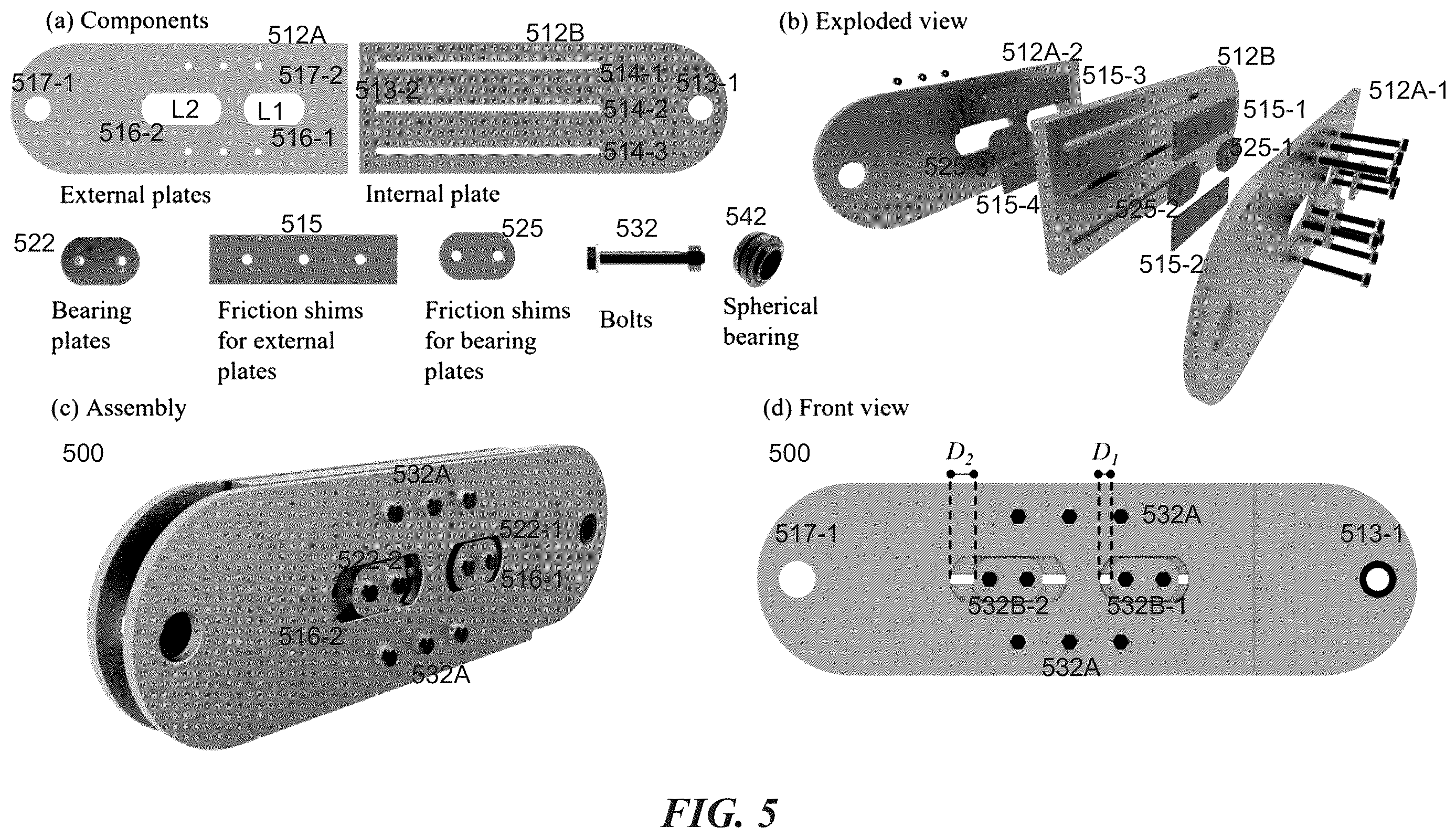 Patent US12612797 Figure 4 – Friction devices for energy dissipation