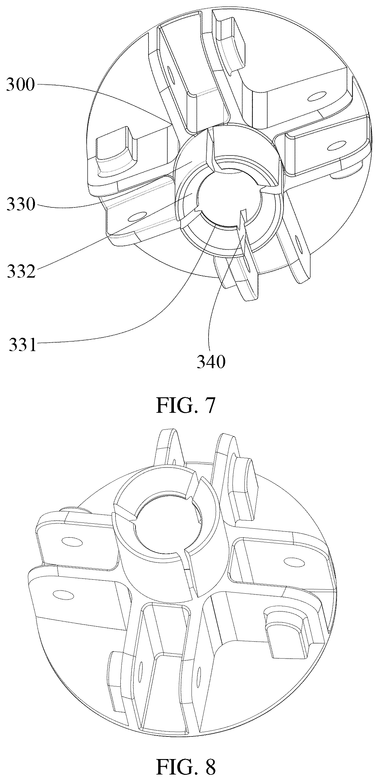 Patent US12612799 Figure 5 – Central locking mechanism for folding tent, novel central locking mechanism and folding tent