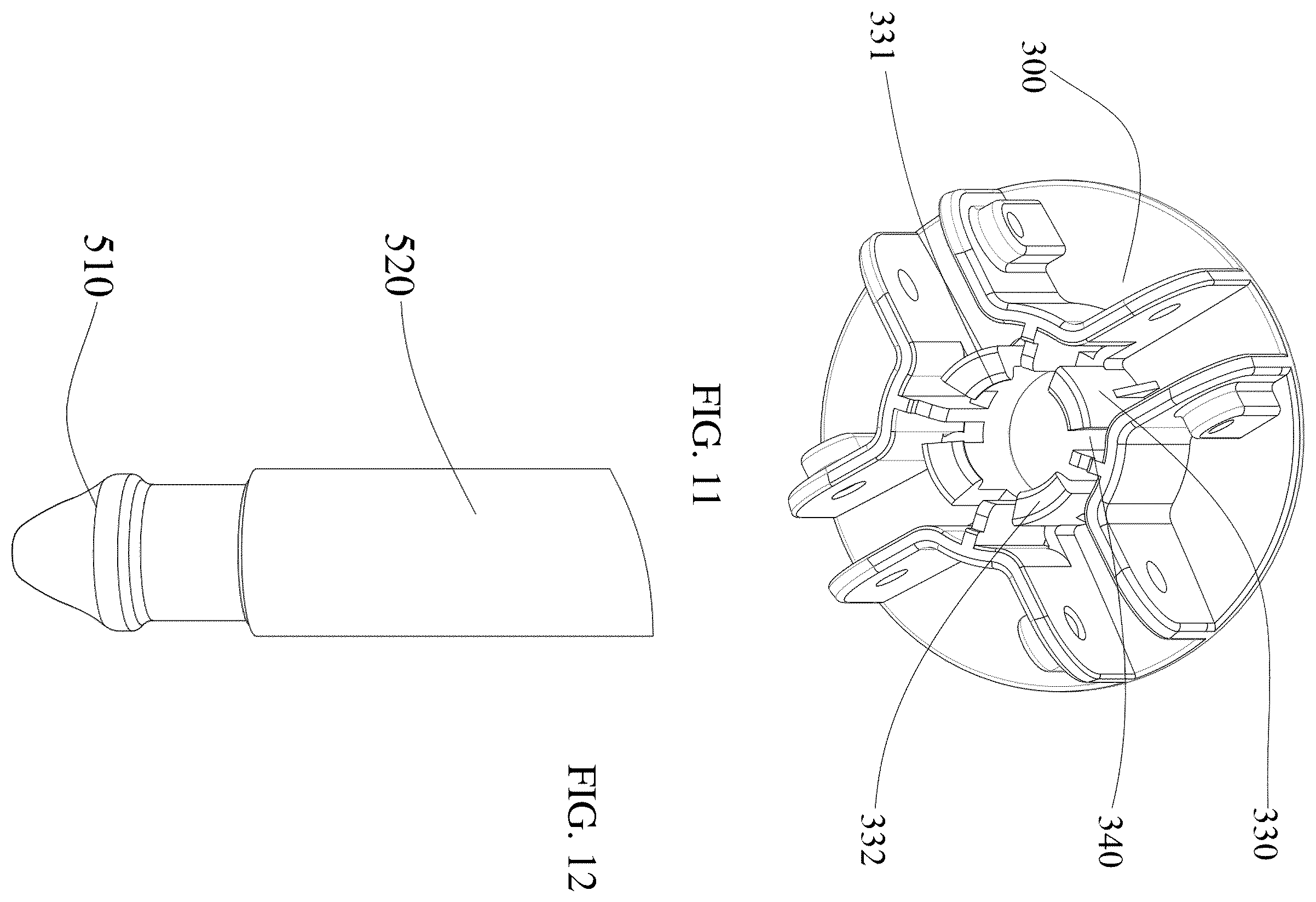 Patent US12612799 Figure 7 – Central locking mechanism for folding tent, novel central locking mechanism and folding tent
