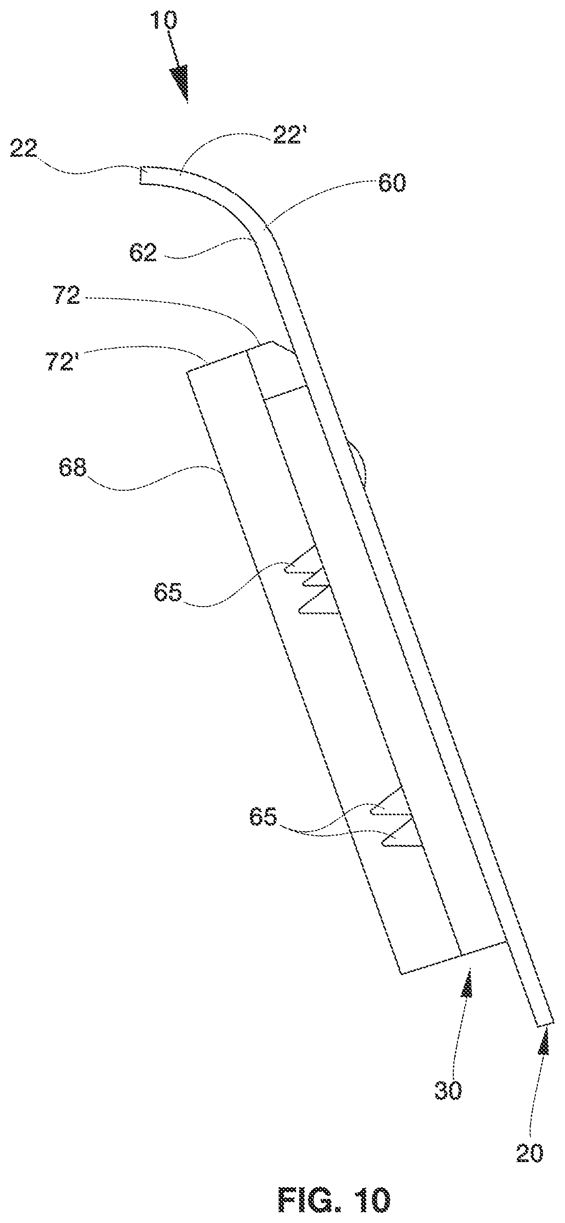 Patent US12612801 Figure 10 – Strike plate for door assembly members