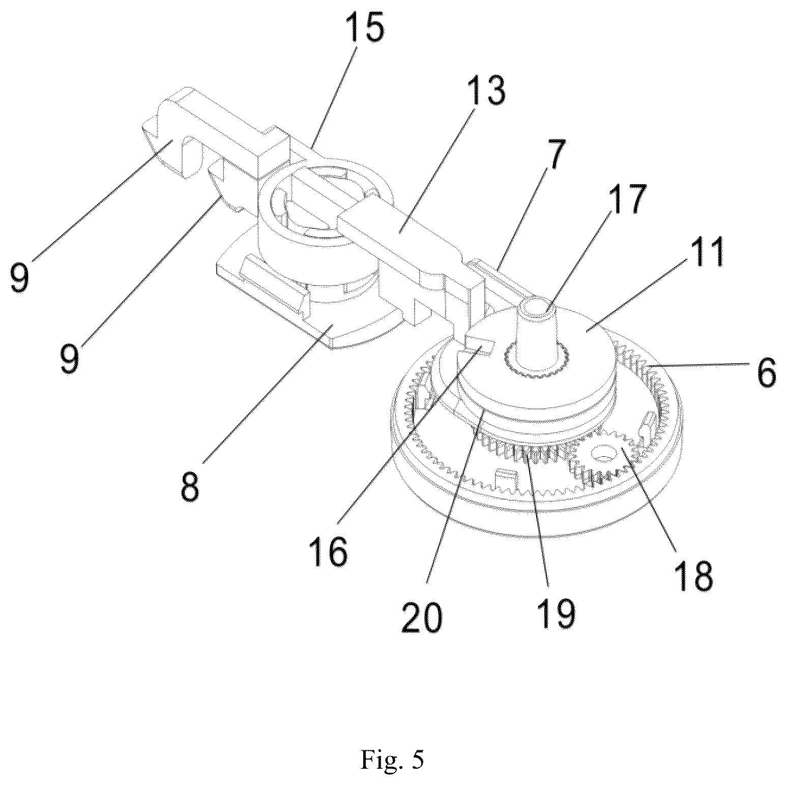 Patent US12612802 Figure 5 – Pointer type combination lock box and pointer type combination lock