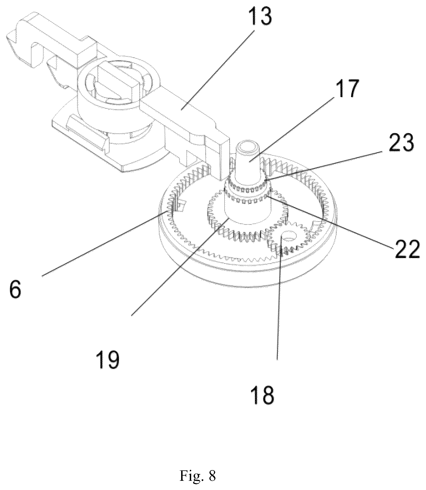 Patent US12612802 Figure 8 – Pointer type combination lock box and pointer type combination lock