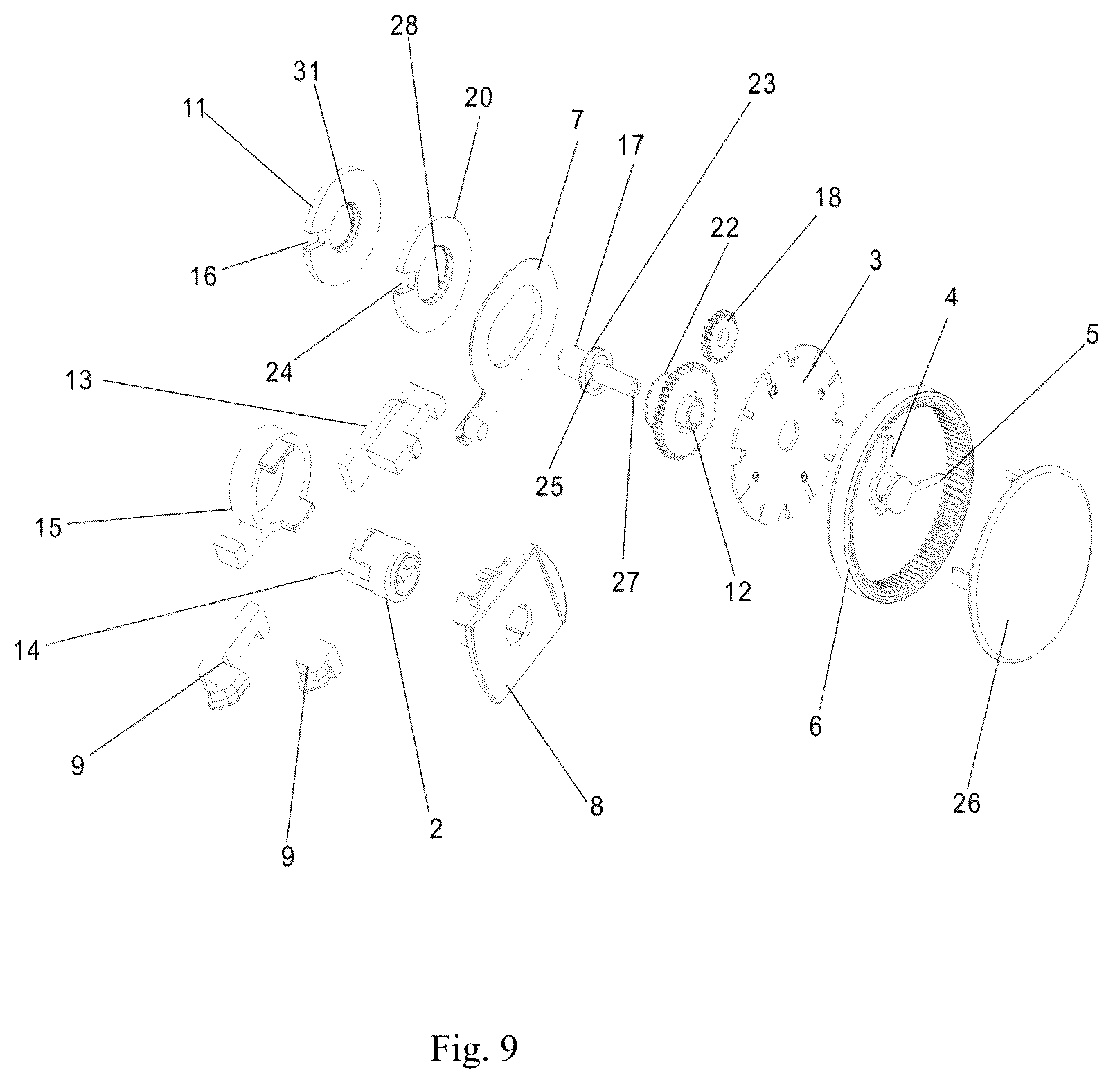 Patent US12612802 Figure 9 – Pointer type combination lock box and pointer type combination lock