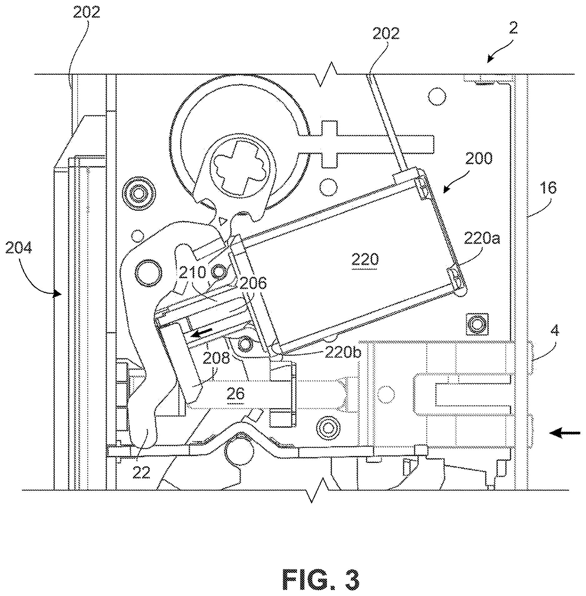 Patent US12612803 Figure 3 – Electronic latch retraction for mortise lock and methods of operation