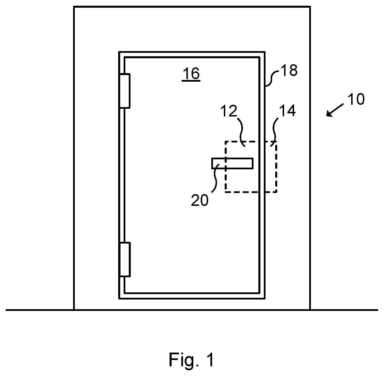 Patent US12612804 Figure 1 – Lock device and system