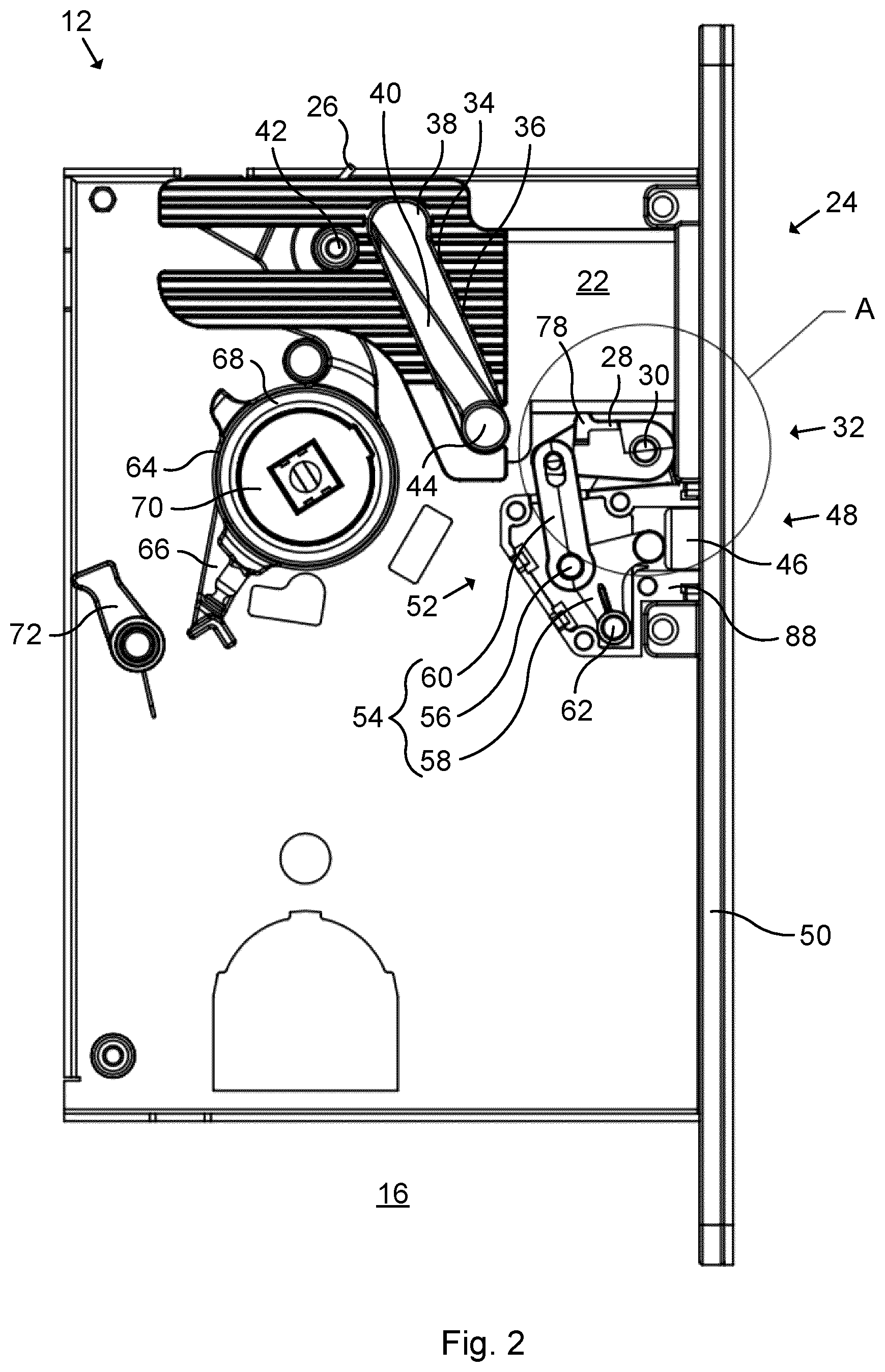 Patent US12612804 Figure 2 – Lock device and system