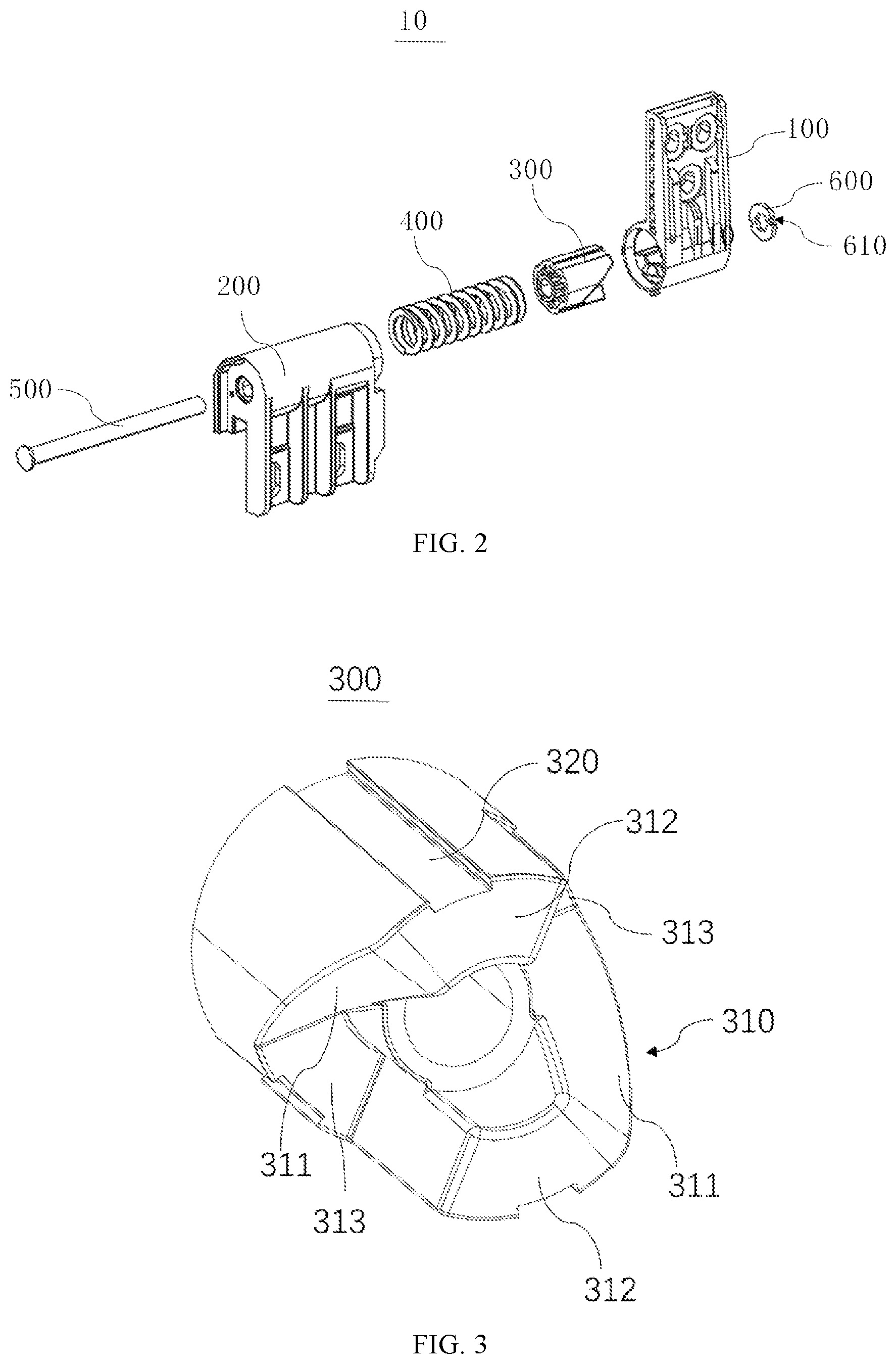 Patent US12612813 Figure 2 – Hinge and opening and closing device