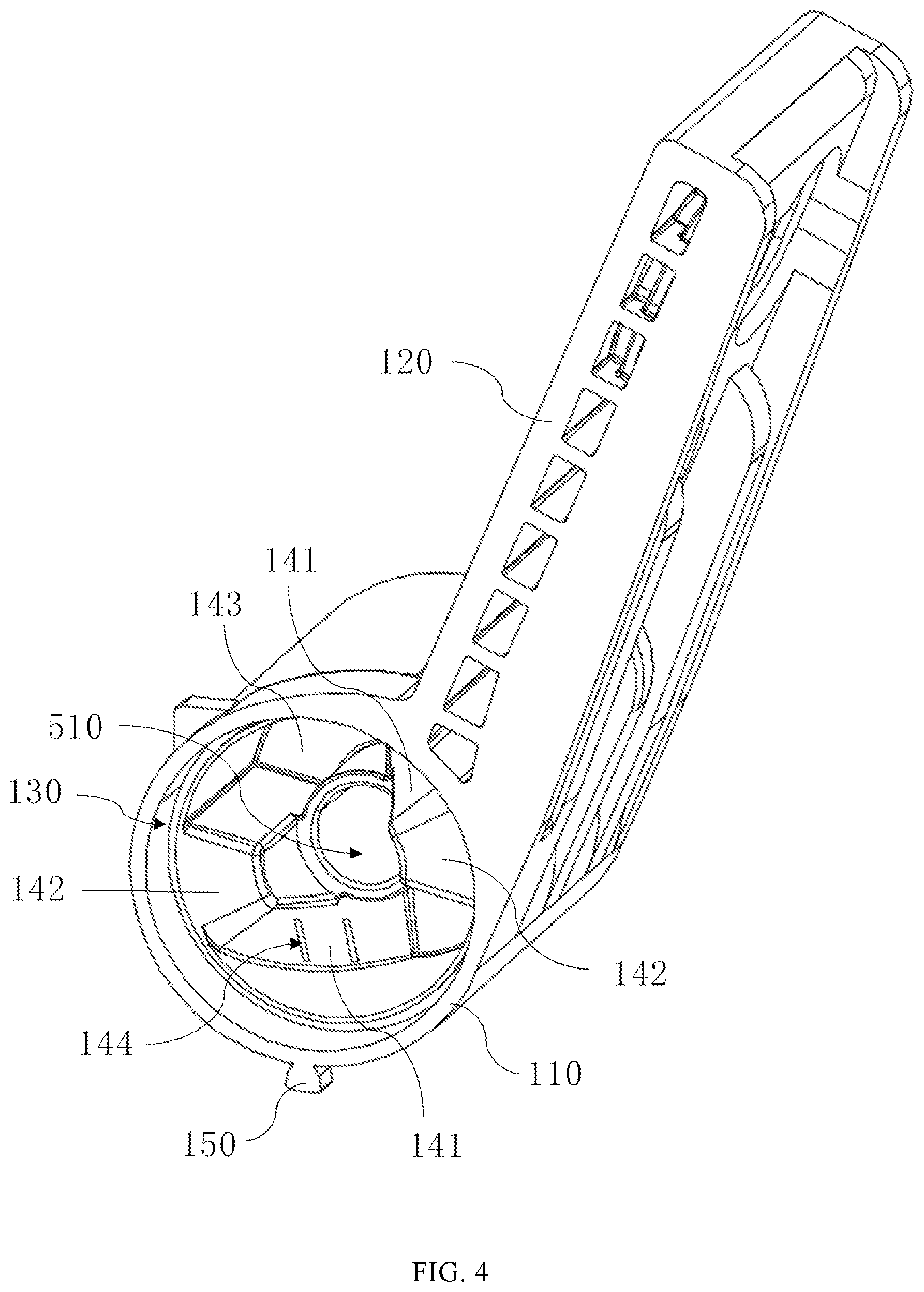 Patent US12612813 Figure 3 – Hinge and opening and closing device