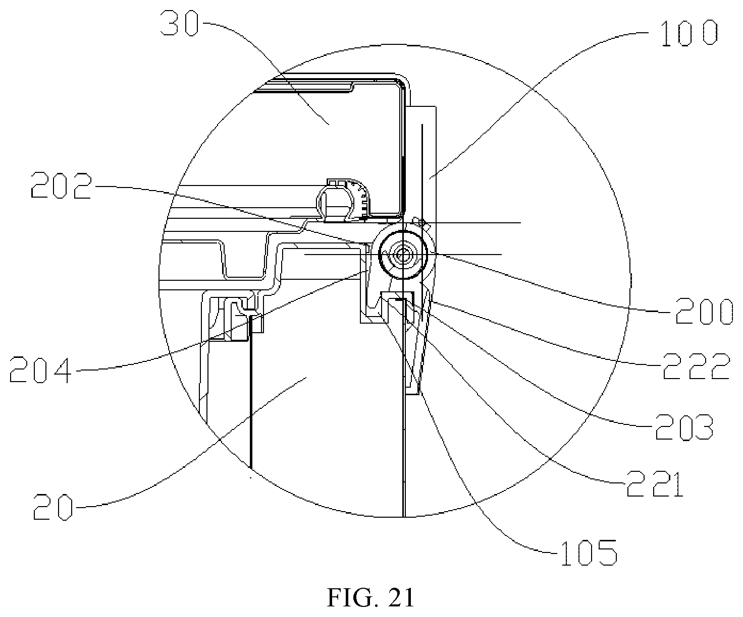Patent US12612813 Figure 15 – Hinge and opening and closing device