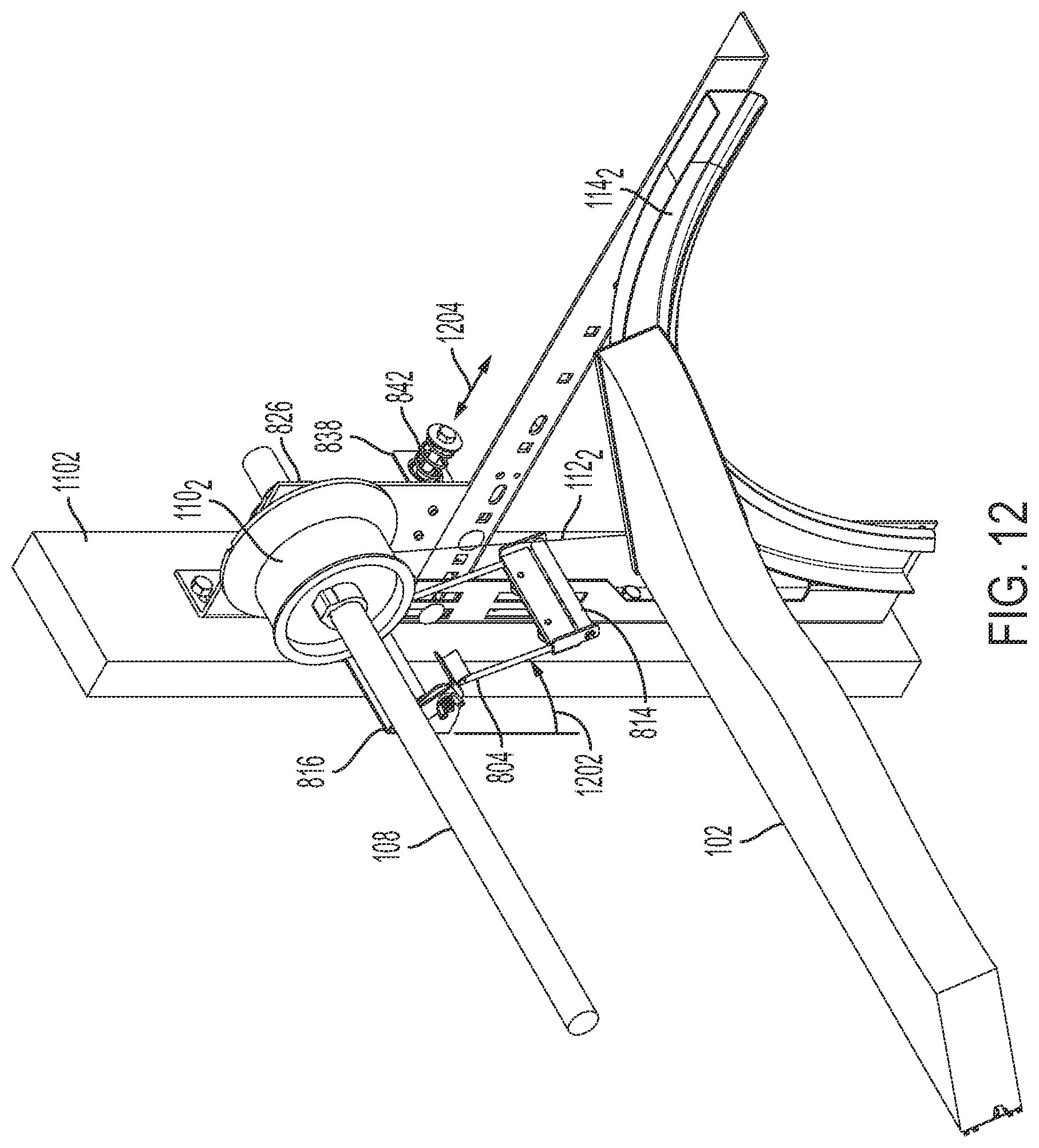 Patent US12612815 Figure 8 – Cable tension device for overhead door