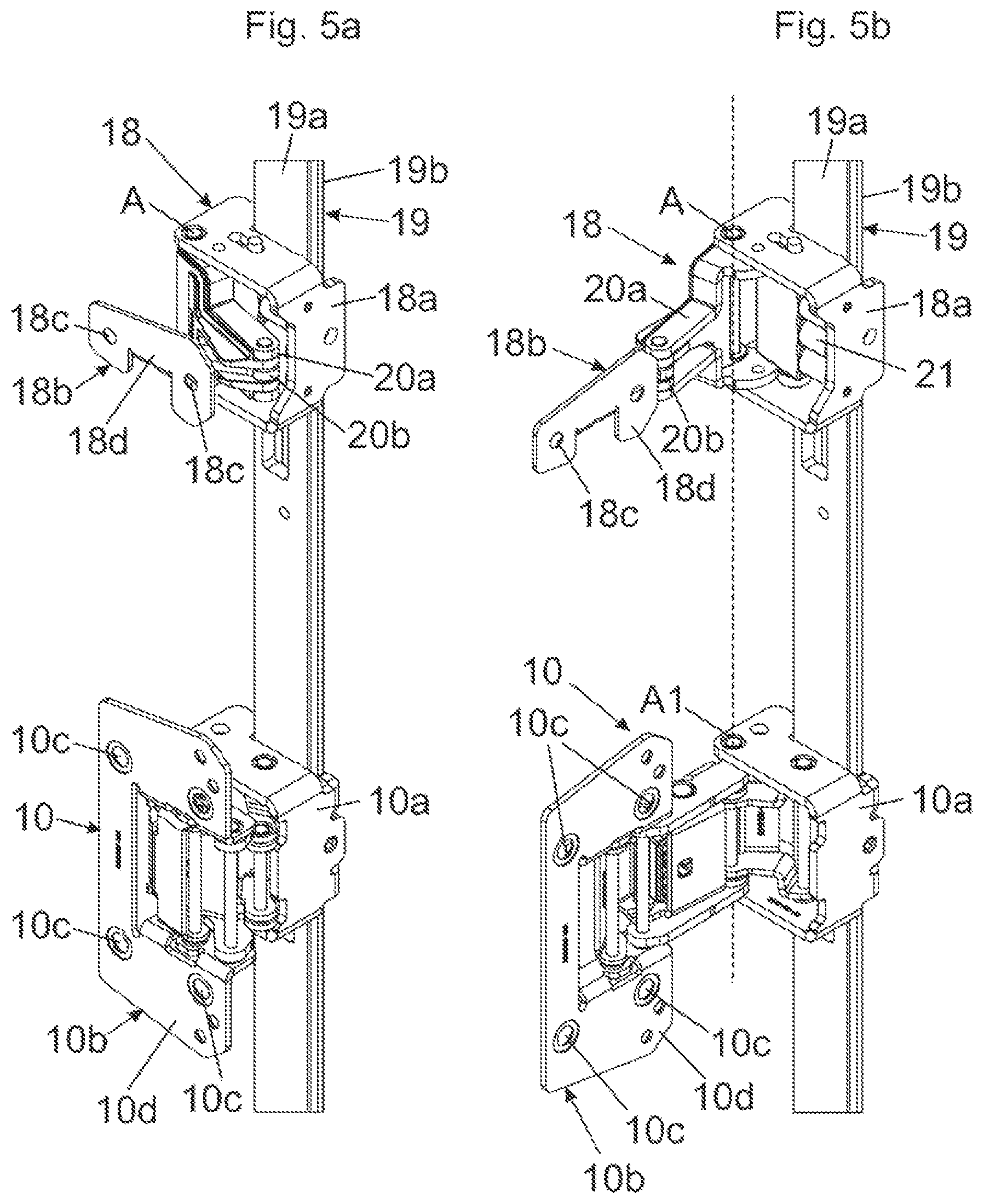 Patent US12612816 Figure 5 – Guide system for guiding at least one door leaf relative to a furniture body