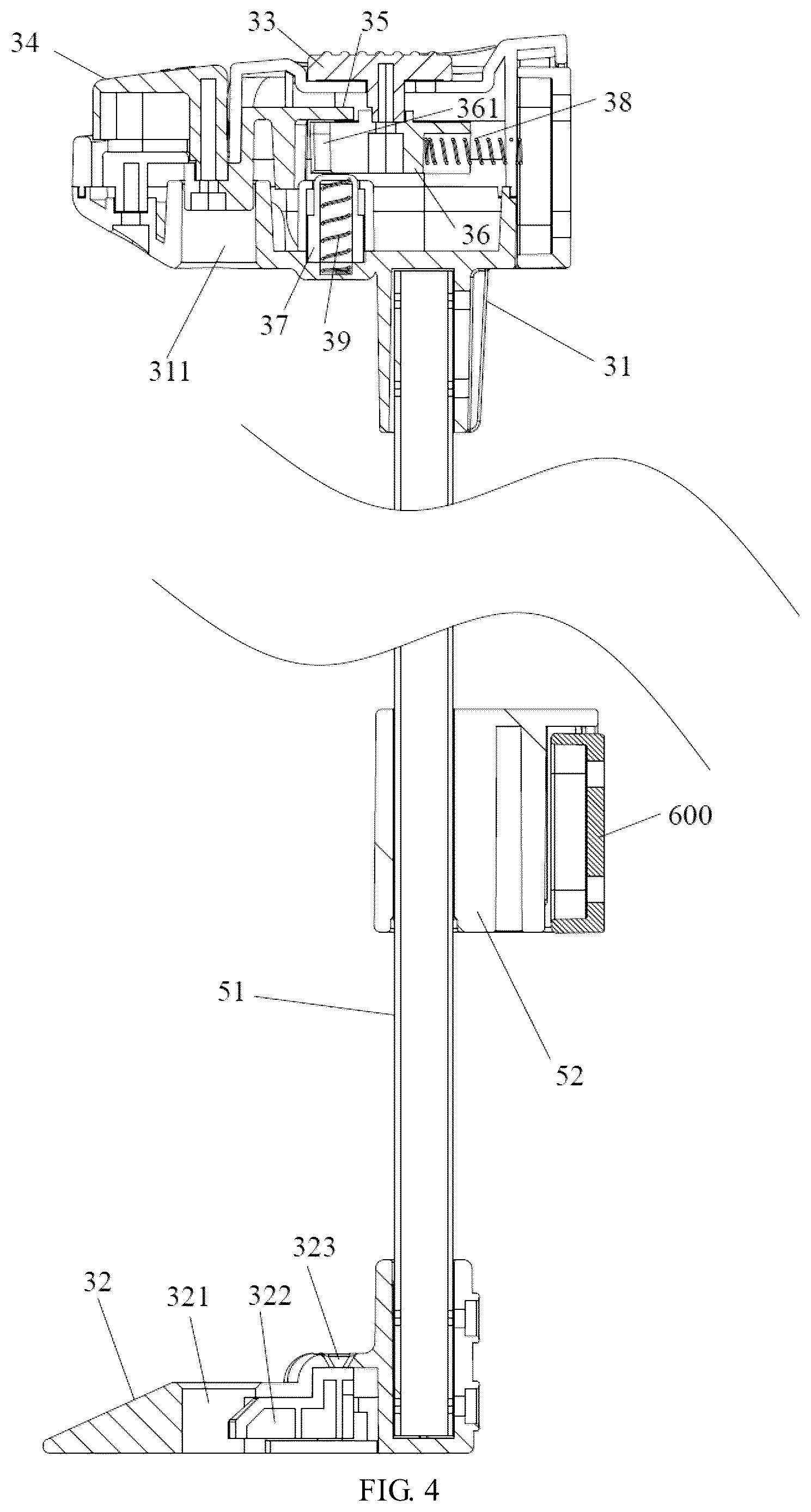 Patent US12612820 Figure 4 – Type of sliding door railing