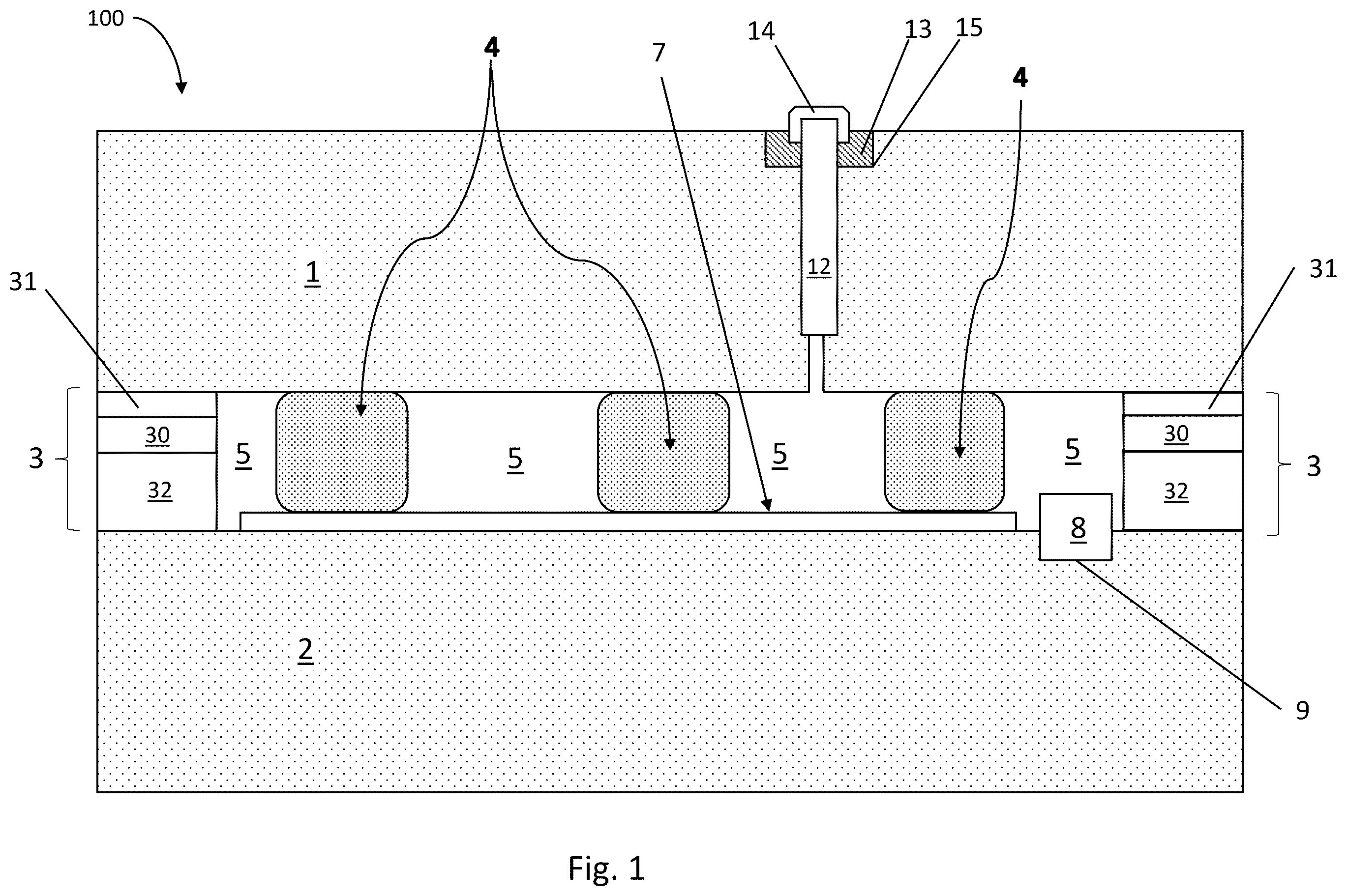 Patent US12612821 Figure 1 – Vacuum insulated panel with improved thermal performance proximate edge of glass during asymmetric thermal conditions