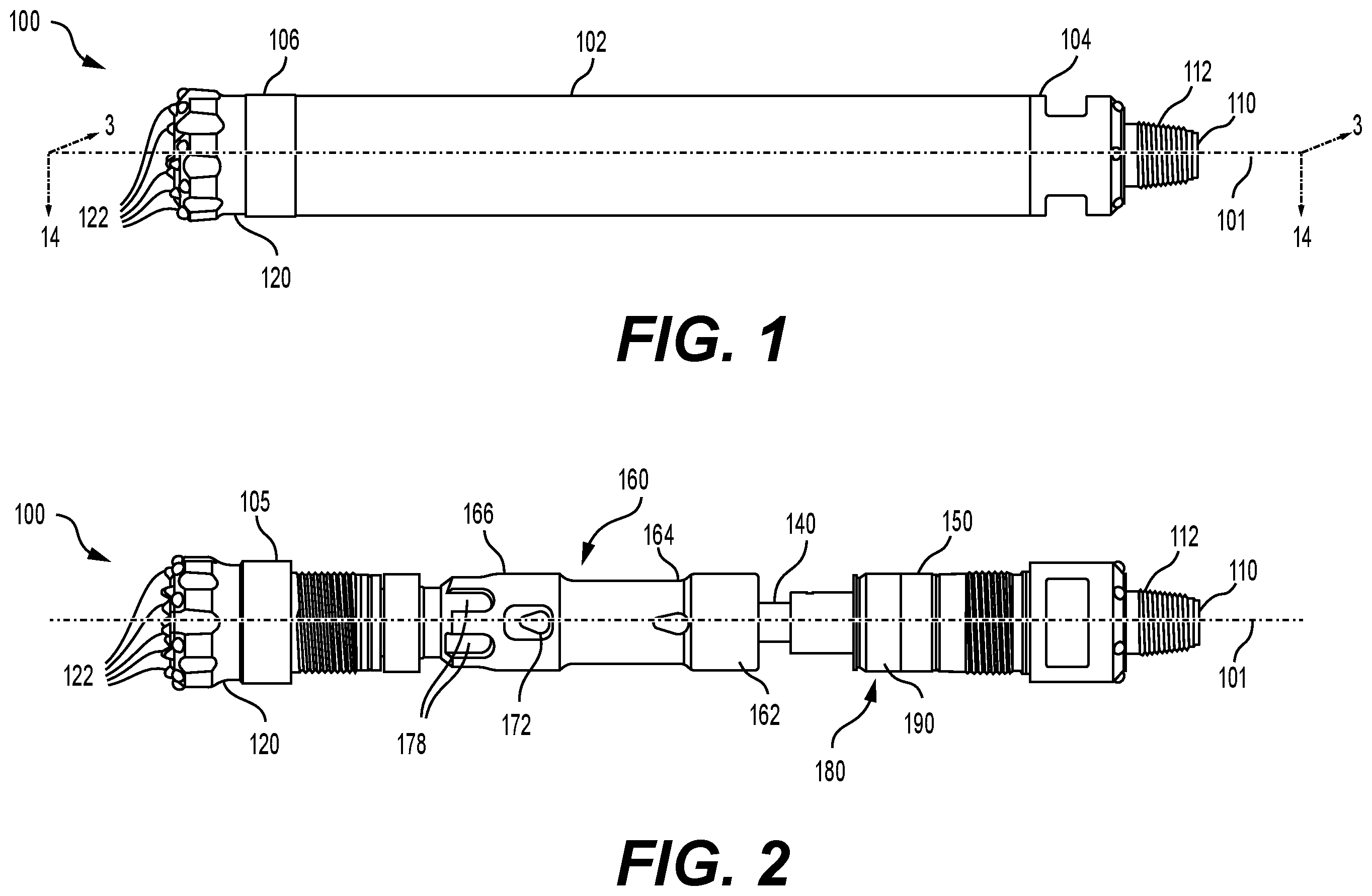 Patent US12612823 Figure 1 – Down-the-hole hammer with adjustable air consumption valve