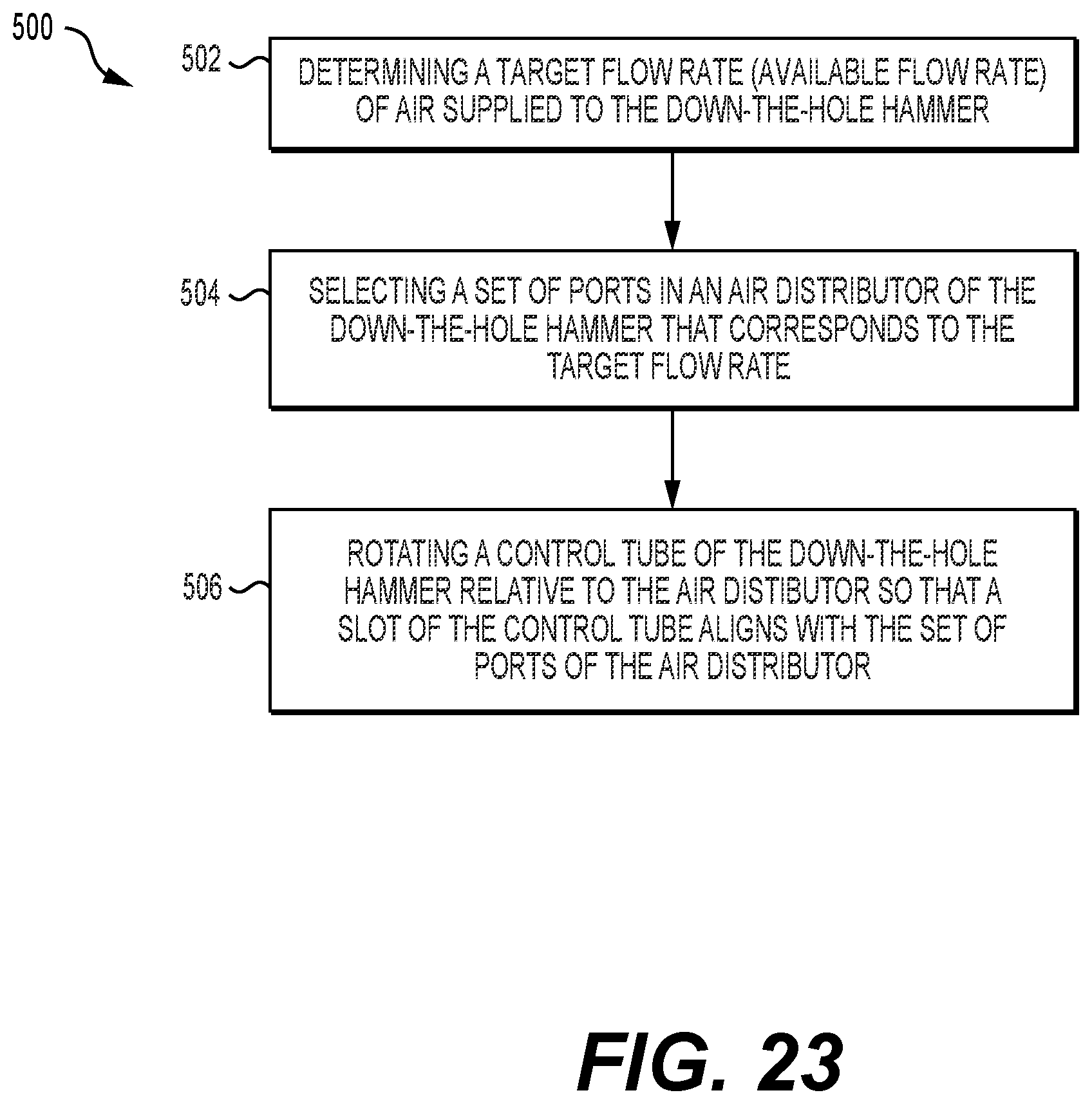 Patent US12612823 Figure 18 – Down-the-hole hammer with adjustable air consumption valve