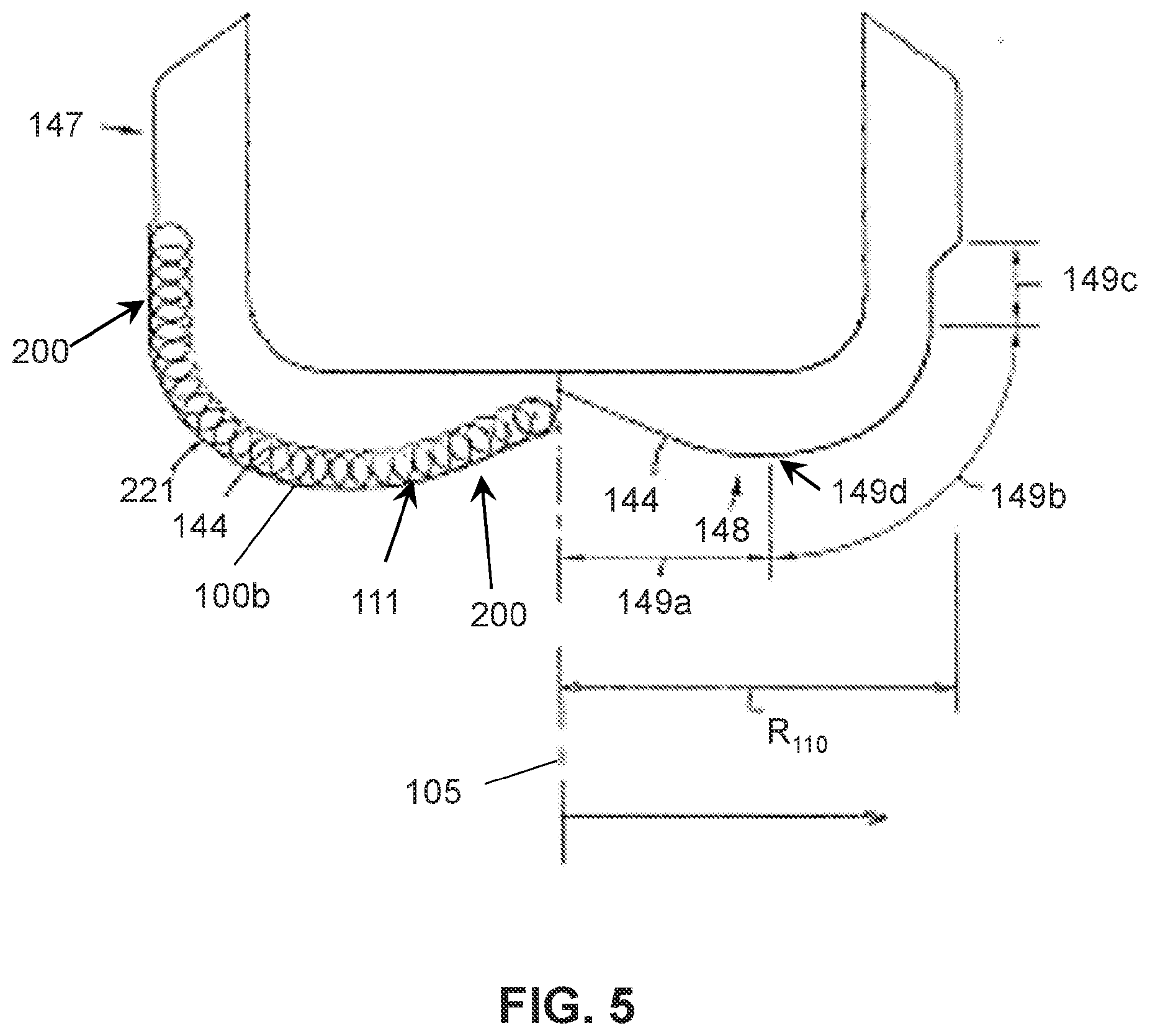 Patent US12612826 Figure 5 – Drill bit cutter elements with multiple surface finishes